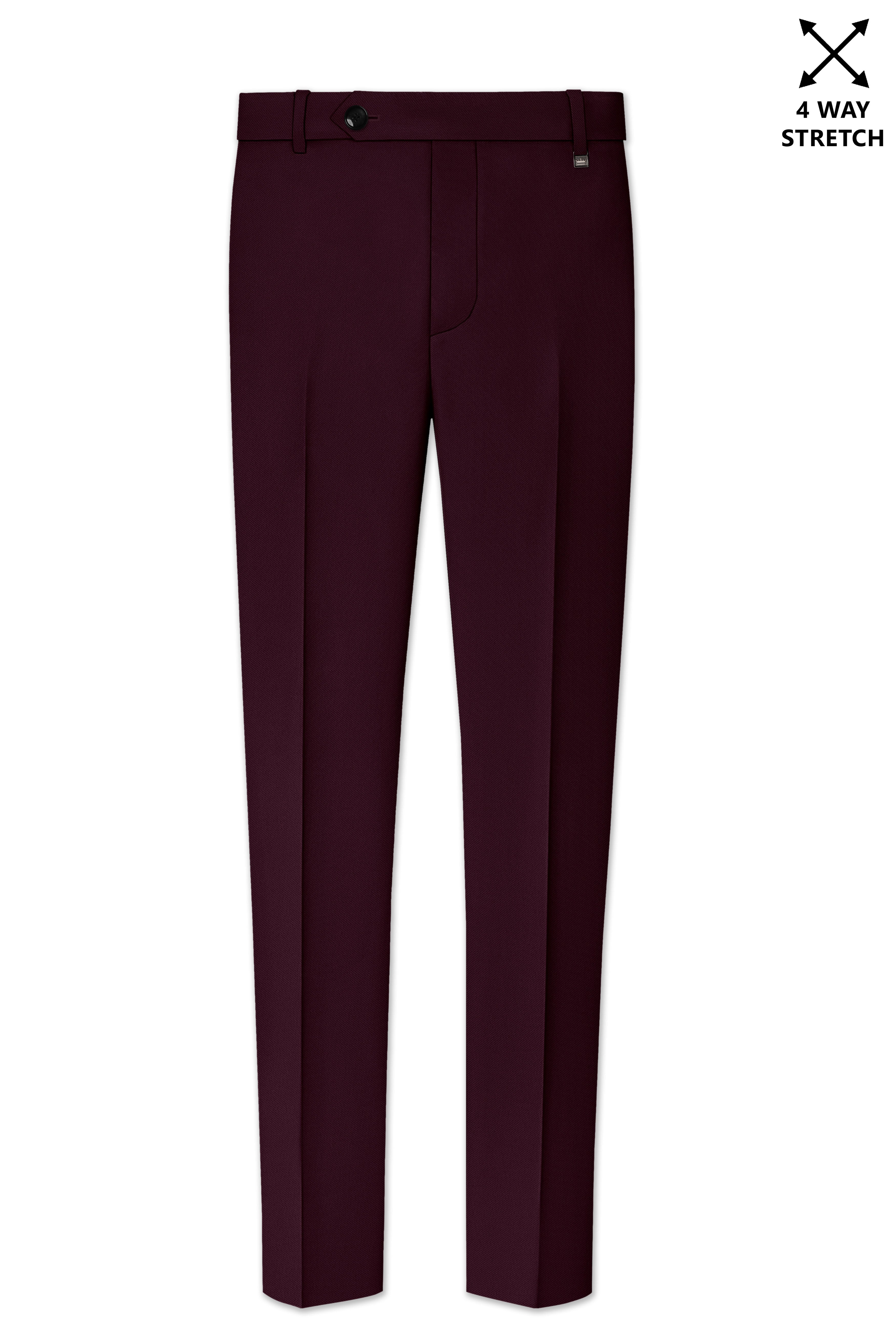 Veltrix-Korean Aubergine Maroon 4-Way Stretch Wrinkle-Free Wool Rich Single Breasted Suit ST5435-SB-36, ST5435-SB-38, ST5435-SB-40, ST5435-SB-42, ST5435-SB-44, ST5435-SB-46, ST5435-SB-48, ST5435-SB-50, ST5435-SB-52, ST5435-SB-54, ST5435-SB-56, ST5435-SB-58, ST5435-SB-60