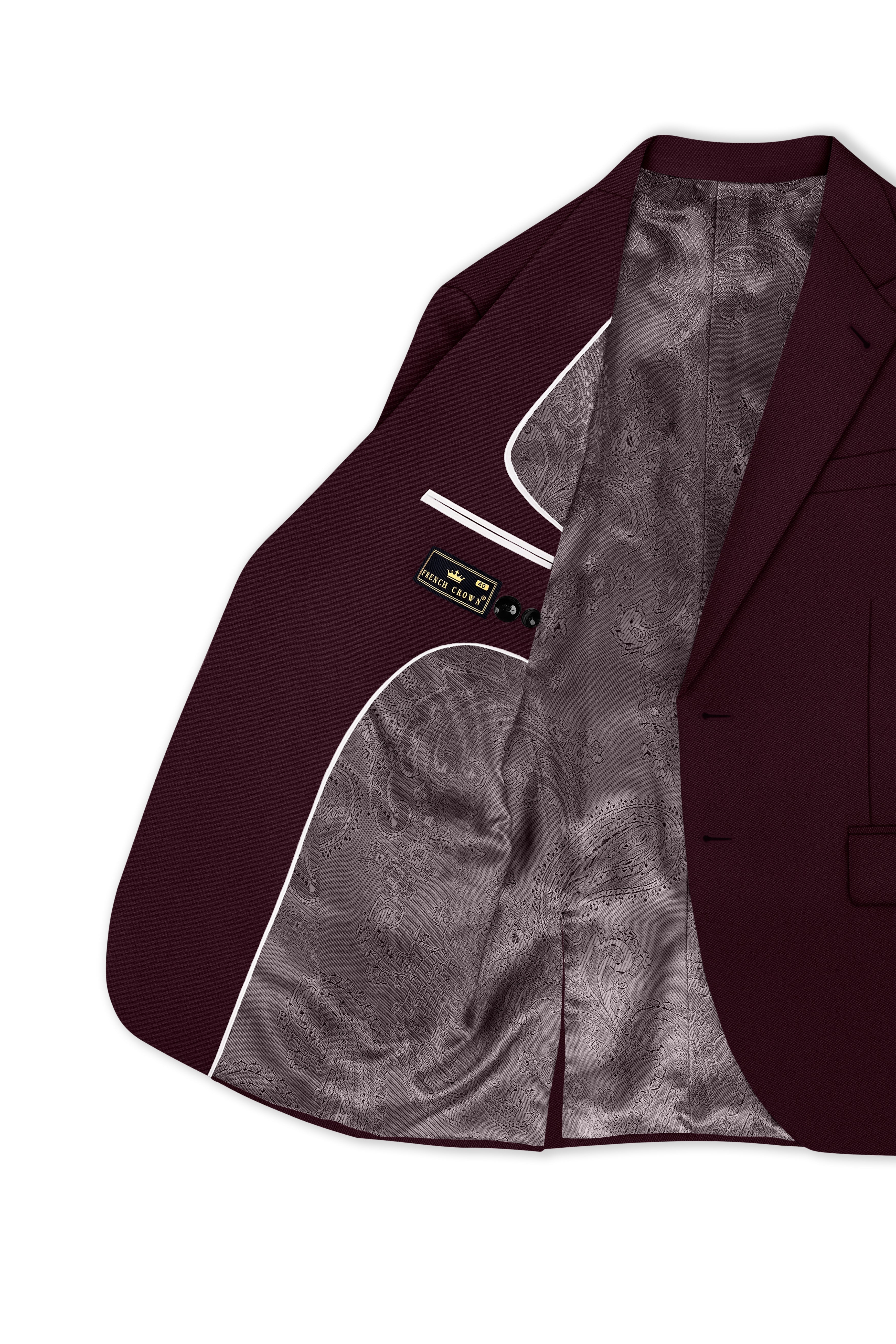 Veltrix-Korean Aubergine Maroon 4-Way Stretch Wrinkle-Free Wool Rich Single Breasted Suit ST5435-SB-36, ST5435-SB-38, ST5435-SB-40, ST5435-SB-42, ST5435-SB-44, ST5435-SB-46, ST5435-SB-48, ST5435-SB-50, ST5435-SB-52, ST5435-SB-54, ST5435-SB-56, ST5435-SB-58, ST5435-SB-60