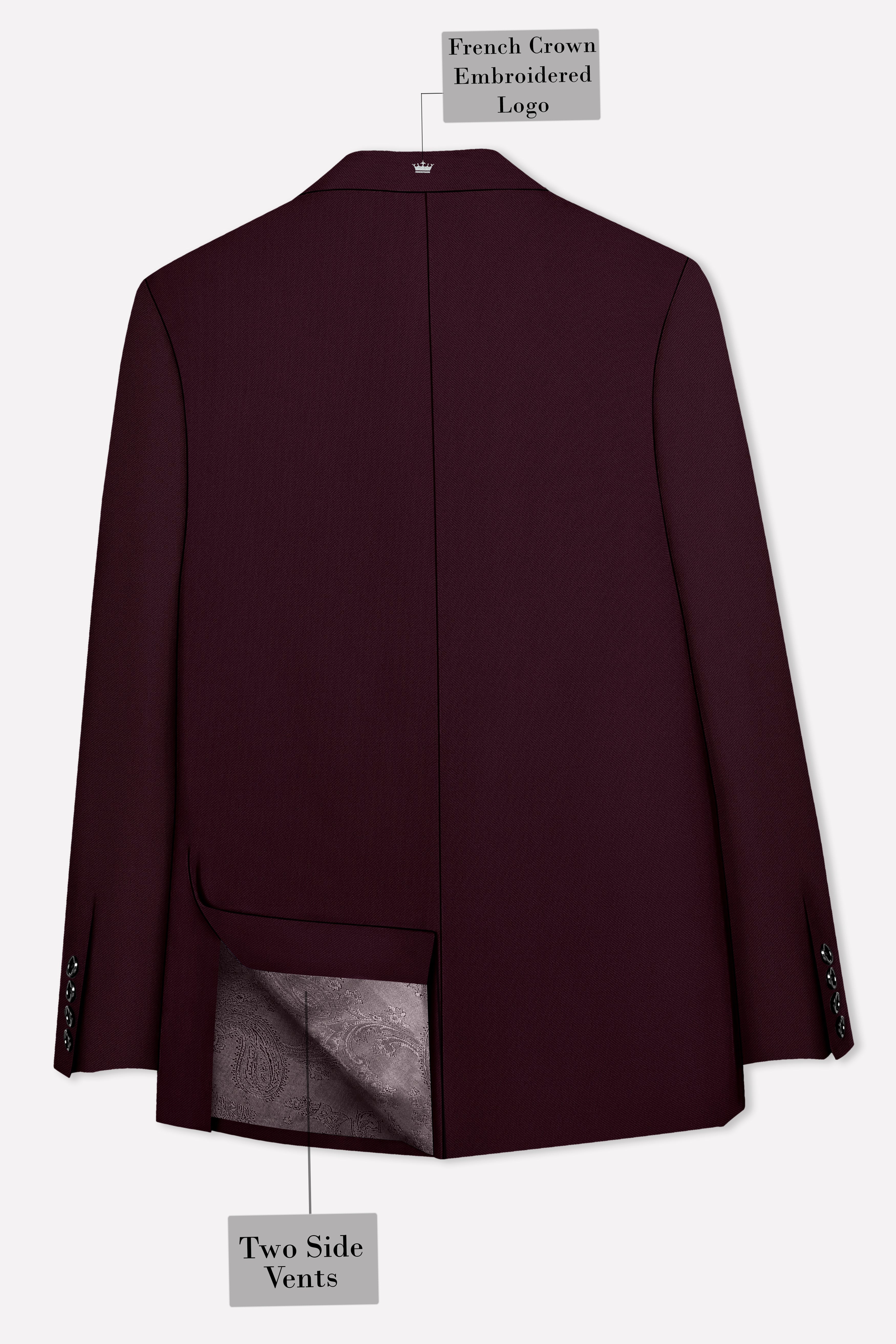 Veltrix-Korean Aubergine Maroon 4-Way Stretch Wrinkle-Free Wool Rich Single Breasted Suit ST5435-SB-36, ST5435-SB-38, ST5435-SB-40, ST5435-SB-42, ST5435-SB-44, ST5435-SB-46, ST5435-SB-48, ST5435-SB-50, ST5435-SB-52, ST5435-SB-54, ST5435-SB-56, ST5435-SB-58, ST5435-SB-60