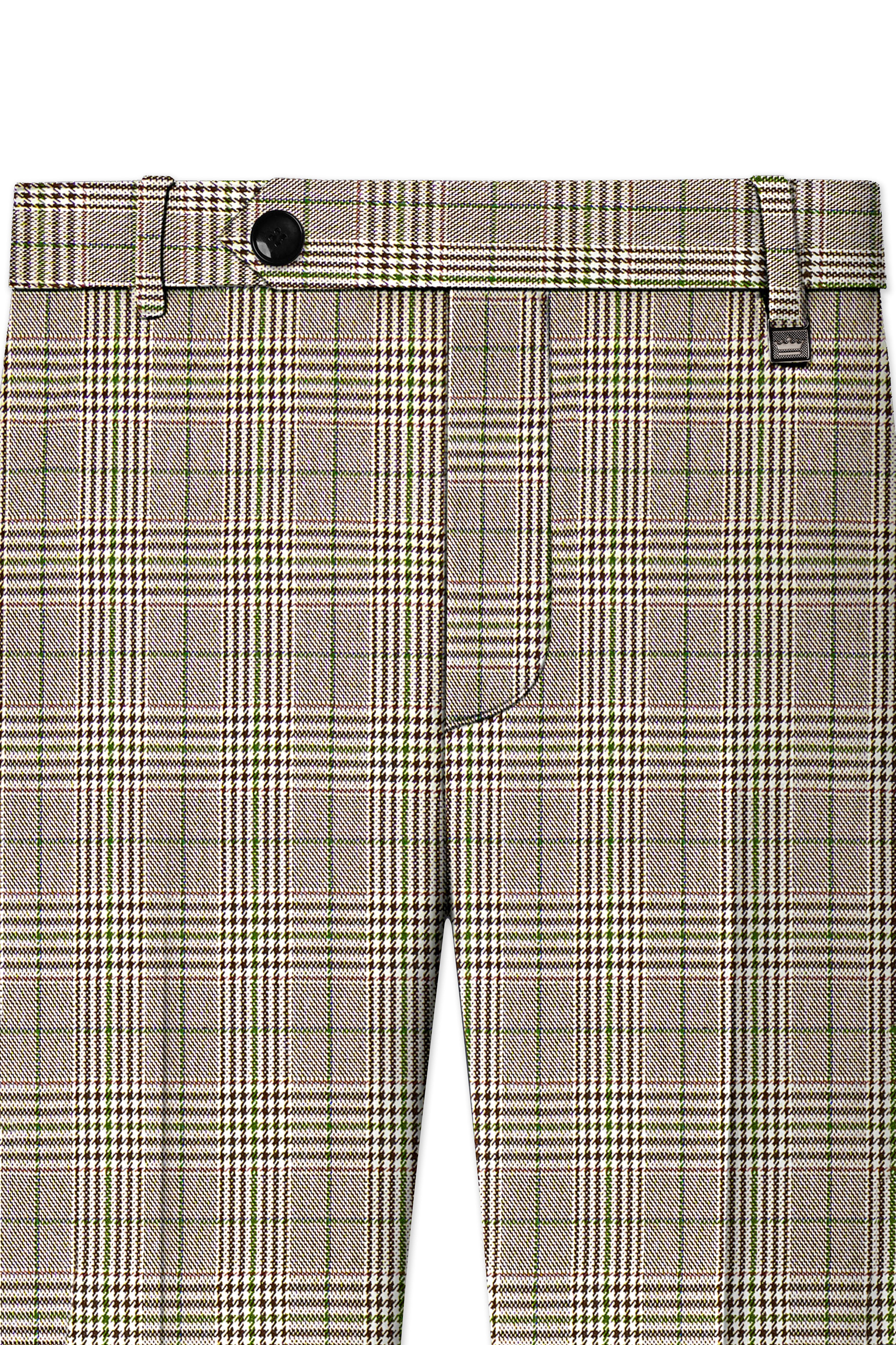 Nawab-Tundora Brown Plaid Wool Rich Bandhgala Suit ST5453-BG-36, ST5453-BG-38, ST5453-BG-40, ST5453-BG-42, ST5453-BG-44, ST5453-BG-46, ST5453-BG-48, ST5453-BG-50, ST5453-BG-52, ST5453-BG-54, ST5453-BG-56, ST5453-BG-58, ST5453-BG-60