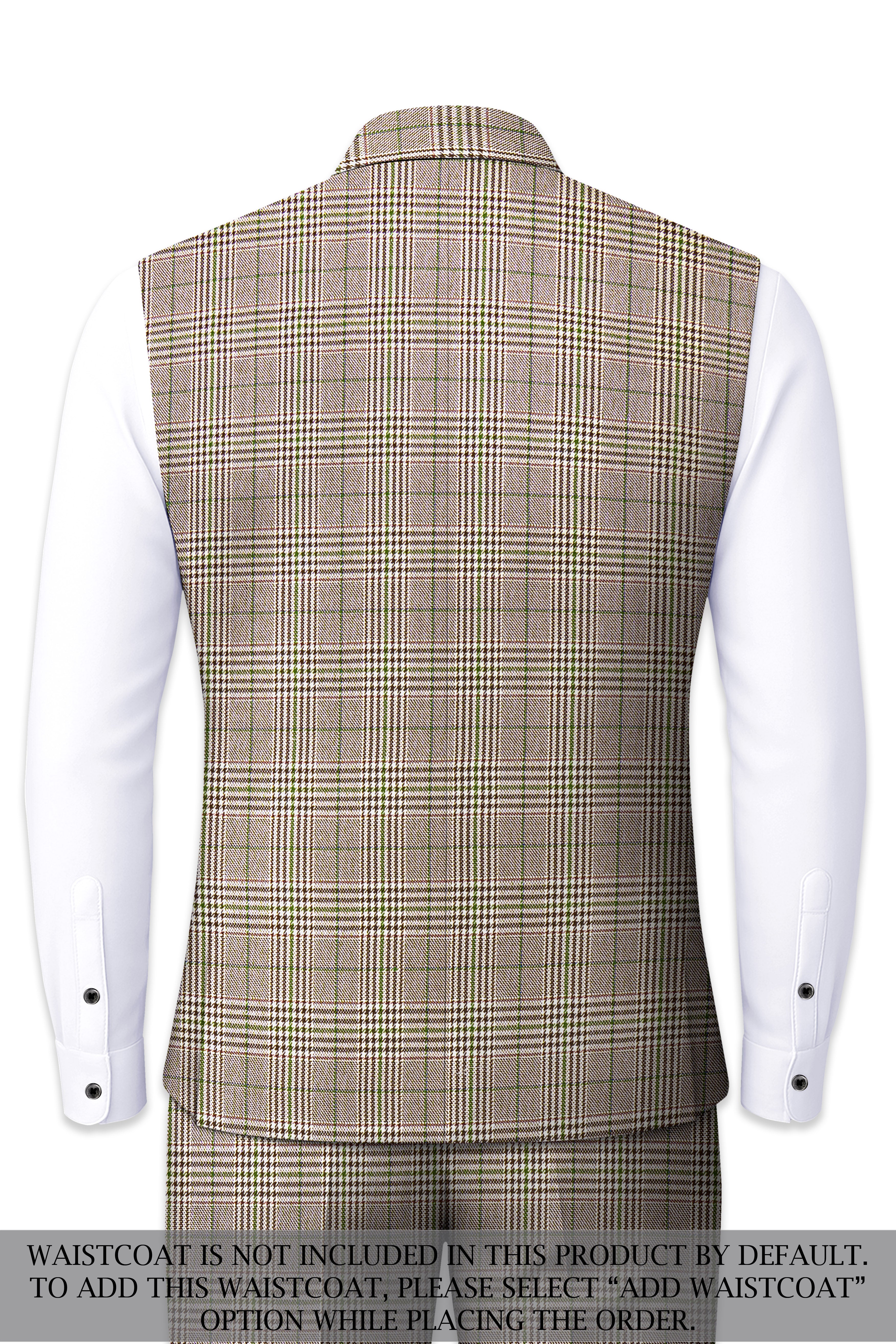 Nawab-Tundora Brown Plaid Wool Rich Bandhgala Suit ST5453-BG-36, ST5453-BG-38, ST5453-BG-40, ST5453-BG-42, ST5453-BG-44, ST5453-BG-46, ST5453-BG-48, ST5453-BG-50, ST5453-BG-52, ST5453-BG-54, ST5453-BG-56, ST5453-BG-58, ST5453-BG-60