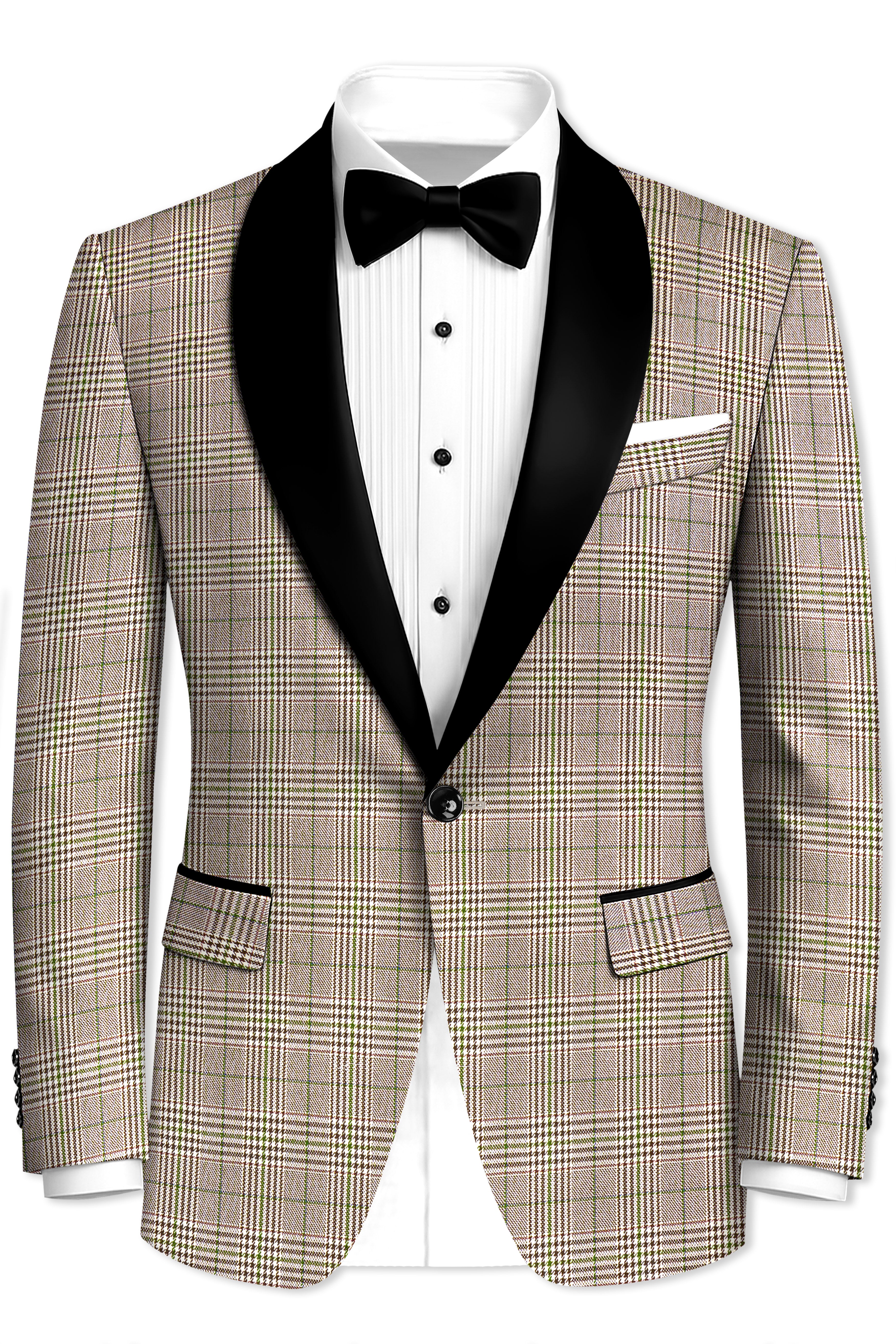 Nawab-Tundora Brown Plaid Wool Rich Tuxedo Suit ST5455-BKL-36, ST5455-BKL-38, ST5455-BKL-40, ST5455-BKL-42, ST5455-BKL-44, ST5455-BKL-46, ST5455-BKL-48, ST5455-BKL-50, ST5455-BKL-52, ST5455-BKL-54, ST5455-BKL-56, ST5455-BKL-58, ST5455-BKL-60