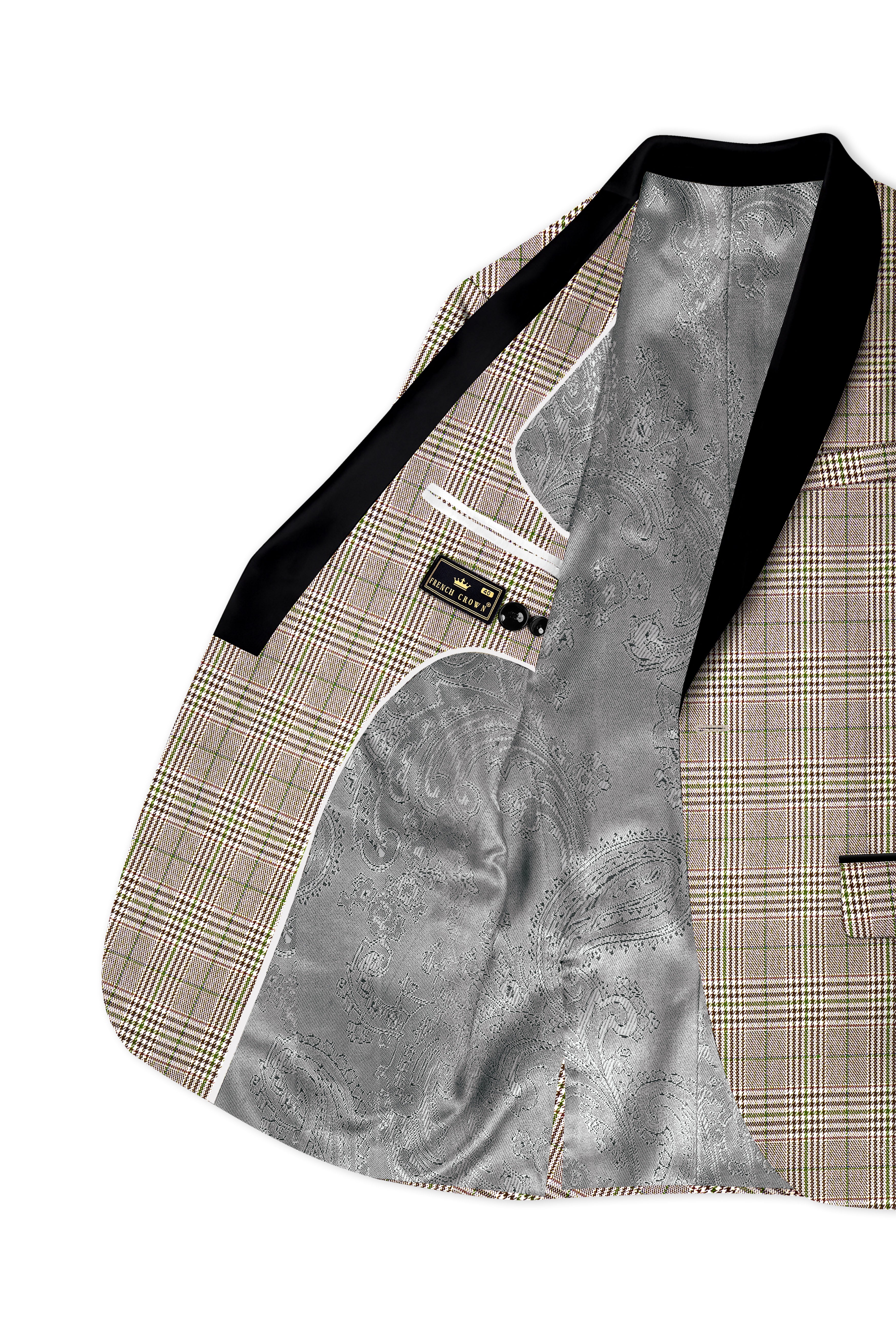Nawab-Tundora Brown Plaid Wool Rich Tuxedo Suit ST5455-BKL-36, ST5455-BKL-38, ST5455-BKL-40, ST5455-BKL-42, ST5455-BKL-44, ST5455-BKL-46, ST5455-BKL-48, ST5455-BKL-50, ST5455-BKL-52, ST5455-BKL-54, ST5455-BKL-56, ST5455-BKL-58, ST5455-BKL-60