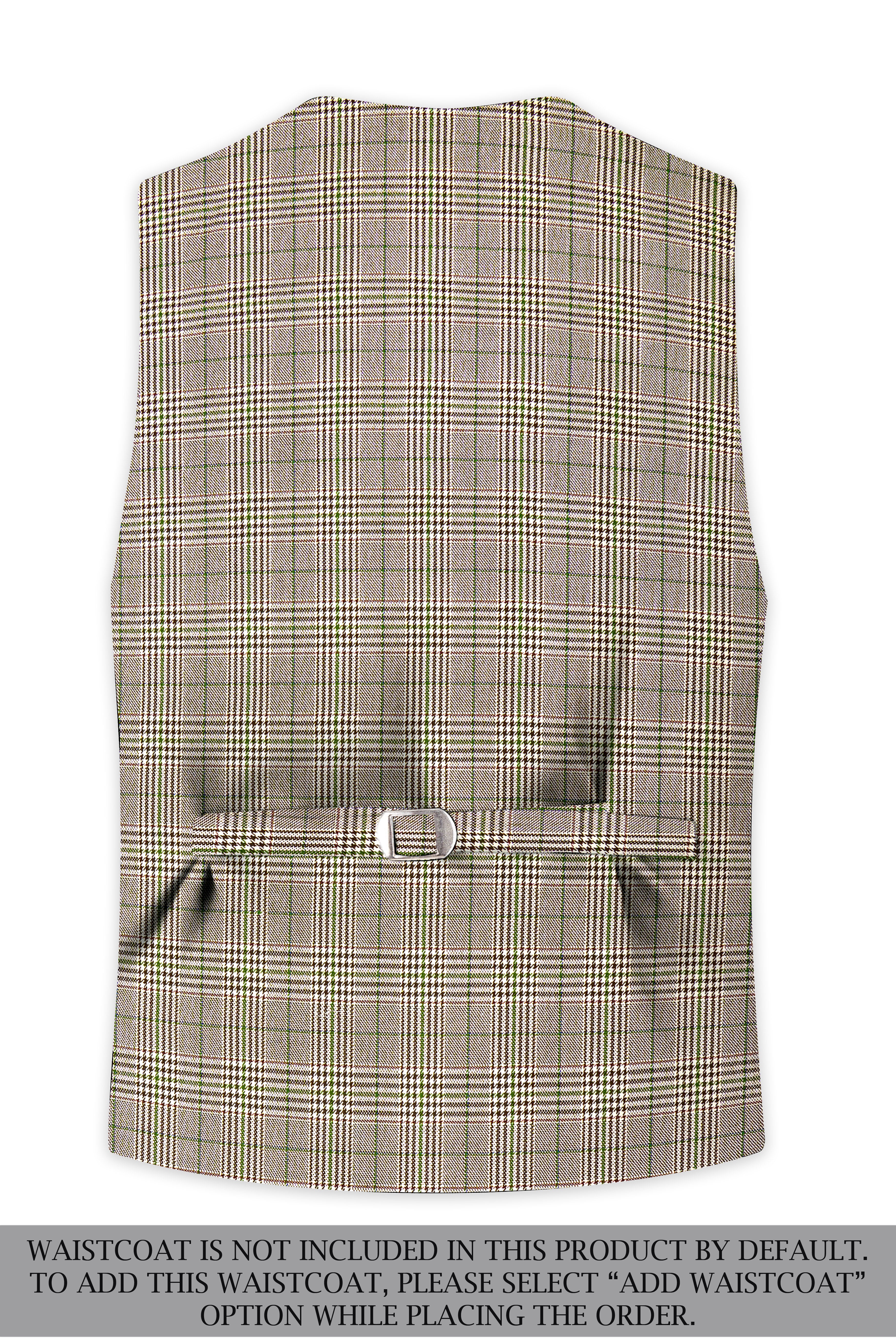 Nawab-Tundora Brown Plaid Wool Rich Peak Lapel Tuxedo Suit ST5457-BKPL-36, ST5457-BKPL-38, ST5457-BKPL-40, ST5457-BKPL-42, ST5457-BKPL-44, ST5457-BKPL-46, ST5457-BKPL-48, ST5457-BKPL-50, ST5457-BKPL-52, ST5457-BKPL-54, ST5457-BKPL-56, ST5457-BKPL-58, ST5457-BKPL-60