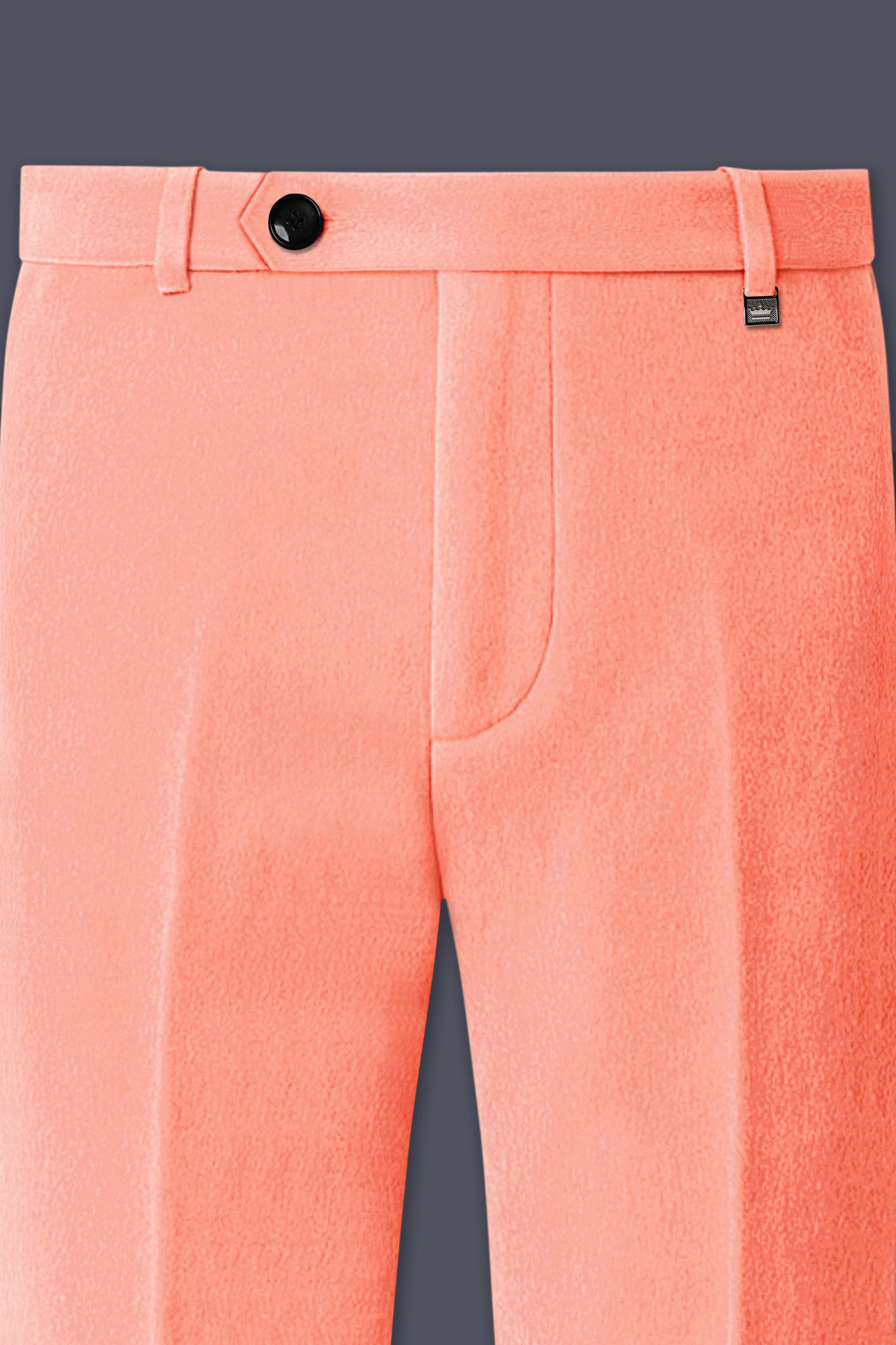 Zyron-Salmon Orange Velvet Peak Lapel Tuxedo Suit ST5465-BKPL-36, ST5465-BKPL-38, ST5465-BKPL-40, ST5465-BKPL-42, ST5465-BKPL-44, ST5465-BKPL-46, ST5465-BKPL-48, ST5465-BKPL-50, ST5465-BKPL-52, ST5465-BKPL-54, ST5465-BKPL-56, ST5465-BKPL-58, ST5465-BKPL-60