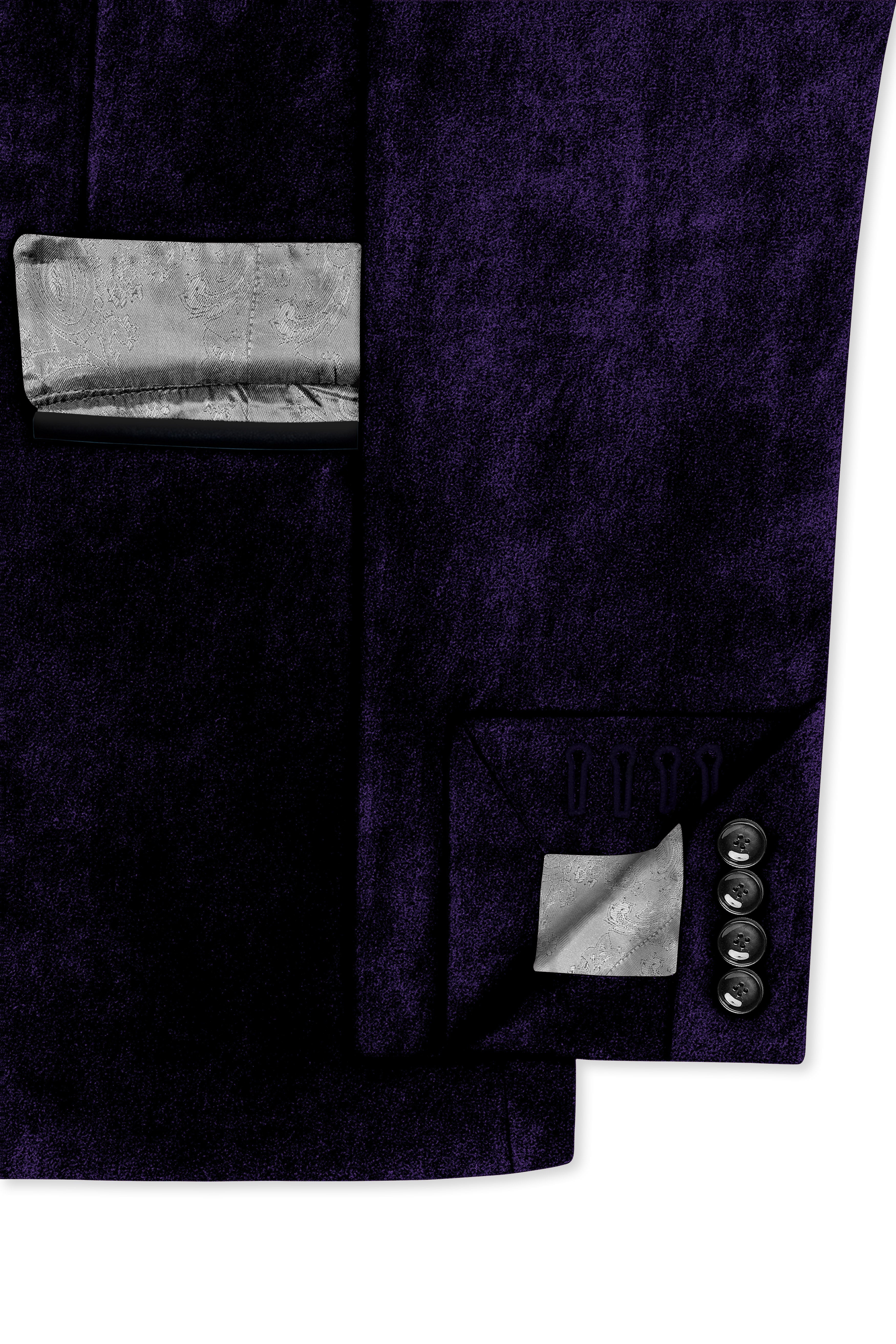 Virelle-Russian Purple Velvet Peak Lapel Tuxedo Suit ST5468-BKPL-36, ST5468-BKPL-38, ST5468-BKPL-40, ST5468-BKPL-42, ST5468-BKPL-44, ST5468-BKPL-46, ST5468-BKPL-48, ST5468-BKPL-50, ST5468-BKPL-52, ST5468-BKPL-54, ST5468-BKPL-56, ST5468-BKPL-58, ST5468-BKPL-60