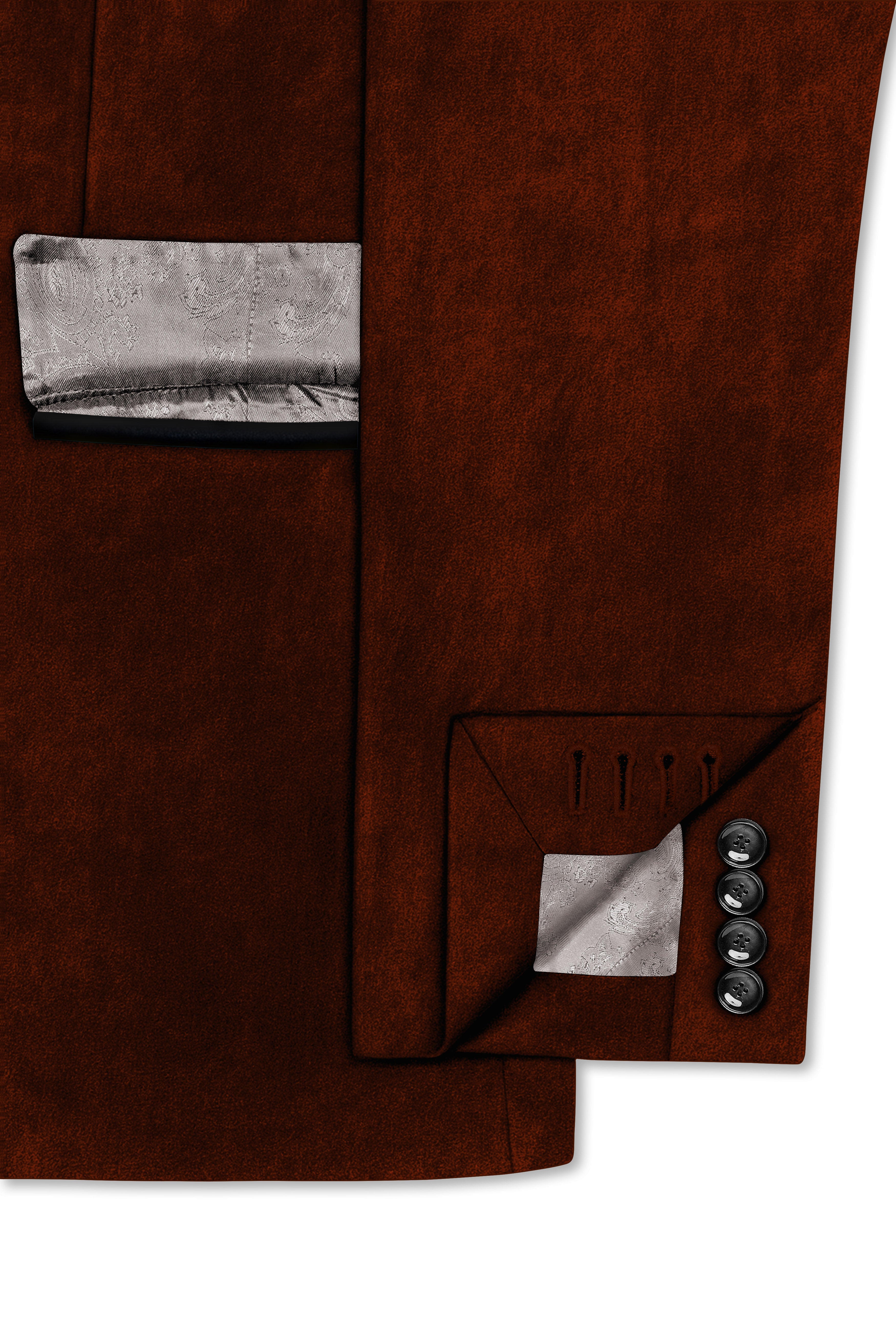 Eldor-Van Cleef Brown Velvet Peak Lapel Tuxedo Suit ST5469-BKPL-36, ST5469-BKPL-38, ST5469-BKPL-40, ST5469-BKPL-42, ST5469-BKPL-44, ST5469-BKPL-46, ST5469-BKPL-48, ST5469-BKPL-50, ST5469-BKPL-52, ST5469-BKPL-54, ST5469-BKPL-56, ST5469-BKPL-58, ST5469-BKPL-60