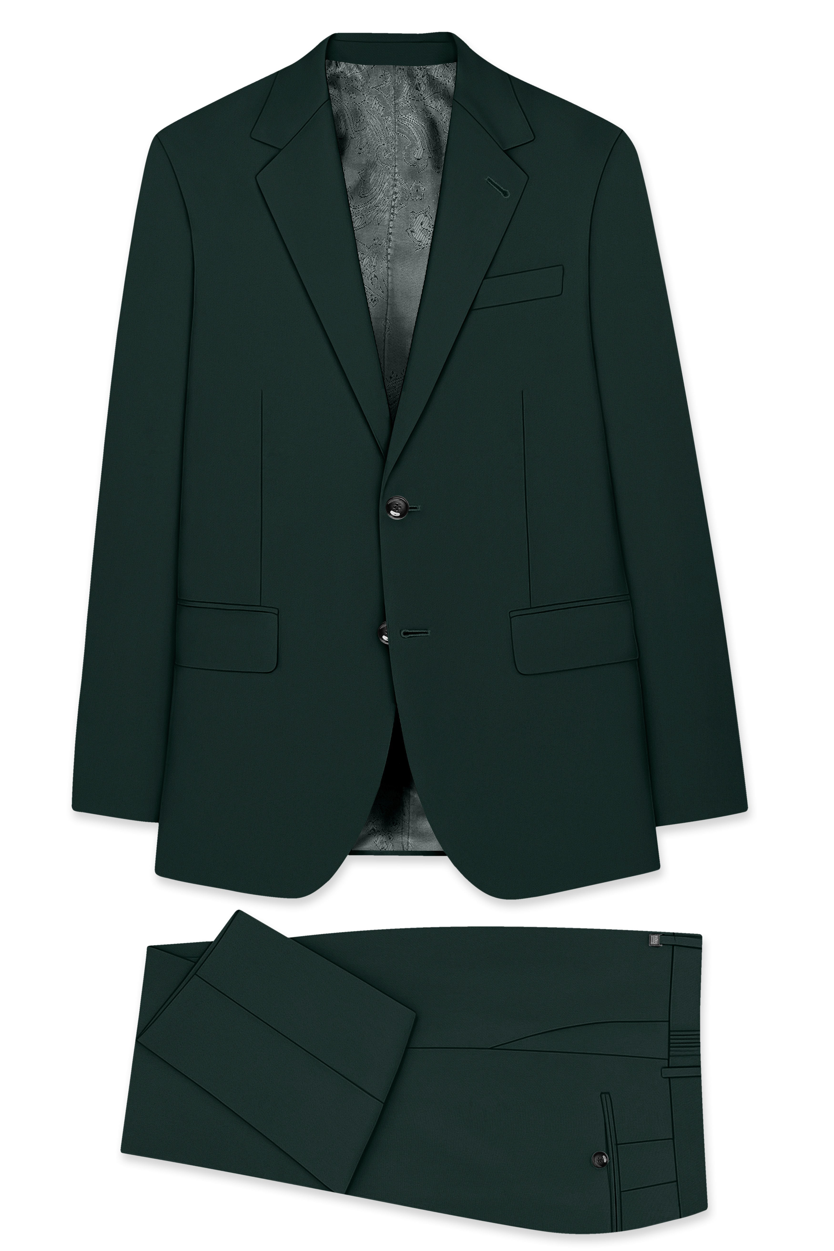 Viridian-Gable Green Slight Stretch Subtle Sheen Poly-Viscose Single Breasted Suit ST5472-SB-36, ST5472-SB-38, ST5472-SB-40, ST5472-SB-42, ST5472-SB-44, ST5472-SB-46, ST5472-SB-48, ST5472-SB-50, ST5472-SB-52, ST5472-SB-54, ST5472-SB-56, ST5472-SB-58, ST5472-SB-60