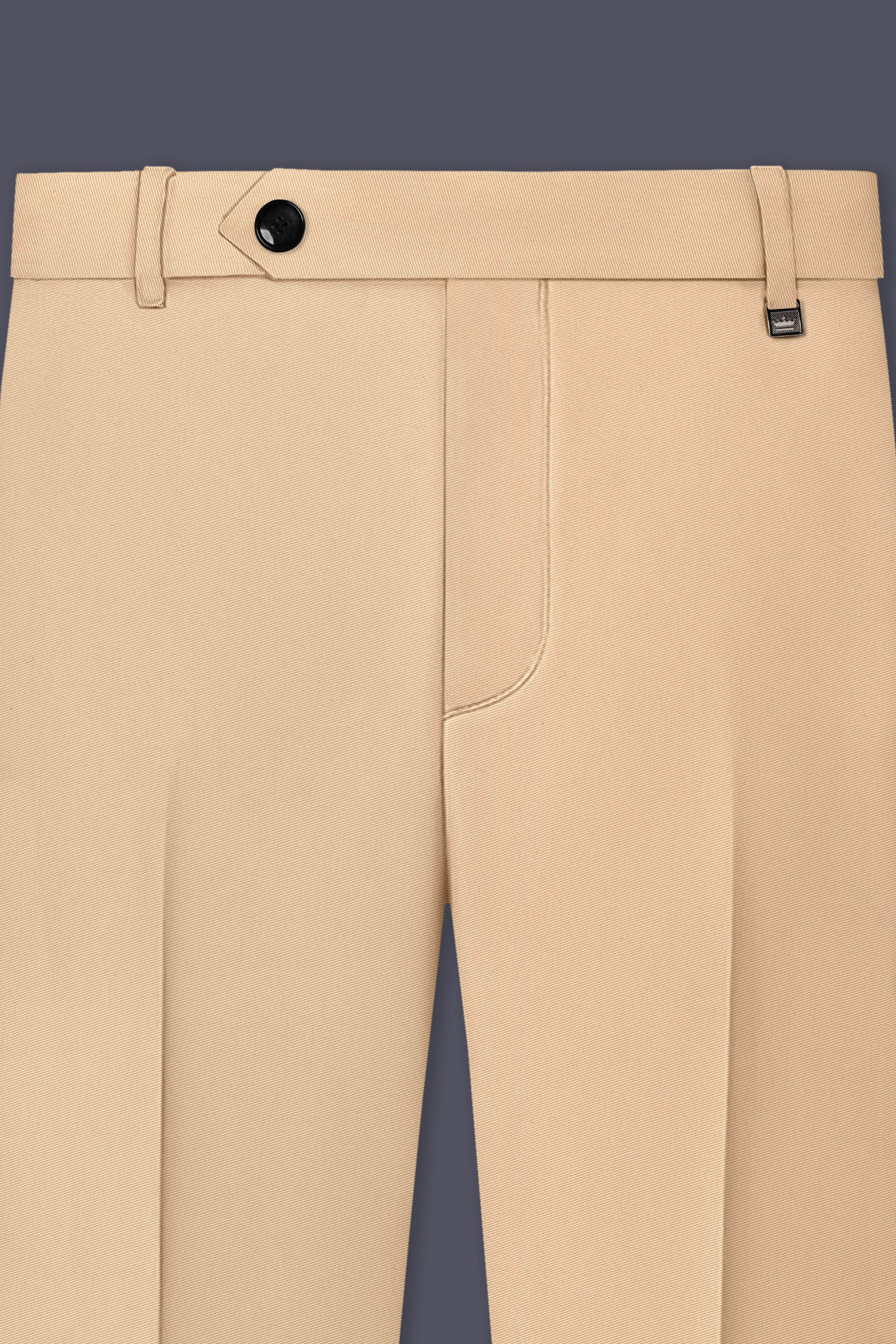 Ecru-Cashmere Cream Slight Stretch Subtle Sheen Poly-Viscose Single Breasted Suit