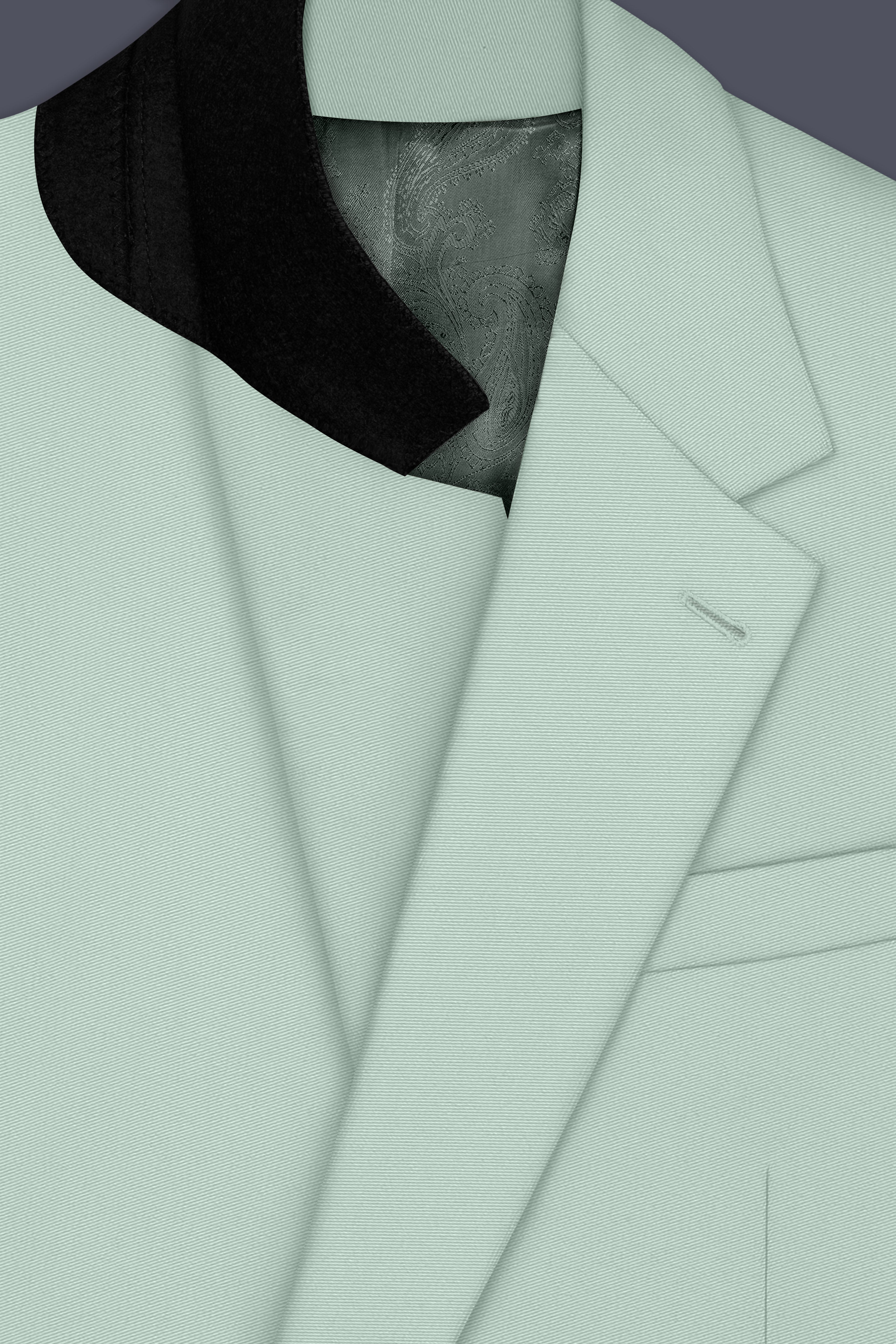 Umbra-Shadow Green Slight Stretch Subtle Sheen Poly-Viscose Single Breasted Suit