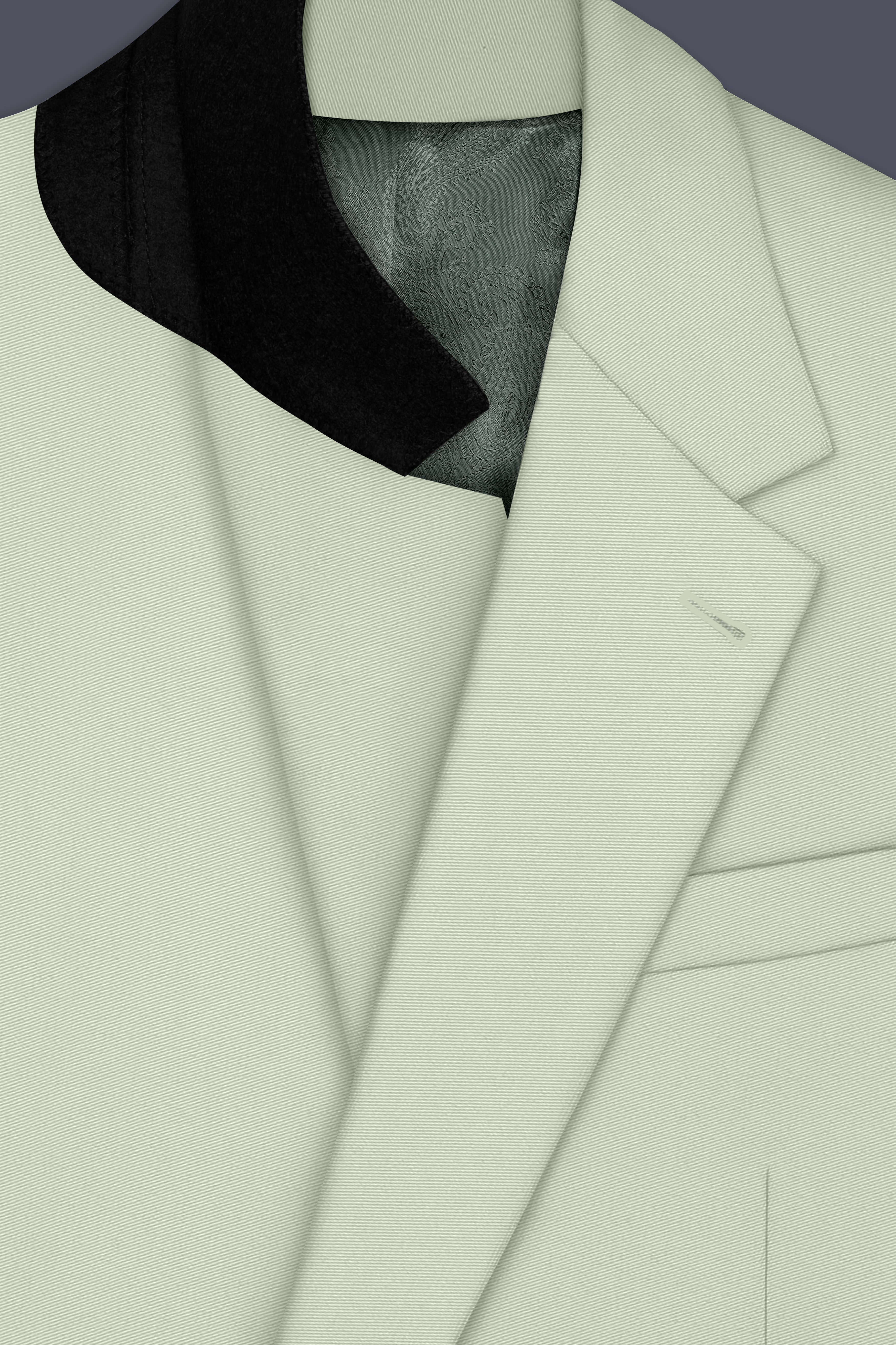 Breeze-Mint Green Slight Stretch Subtle Sheen Poly-Viscose Single Breasted Suit