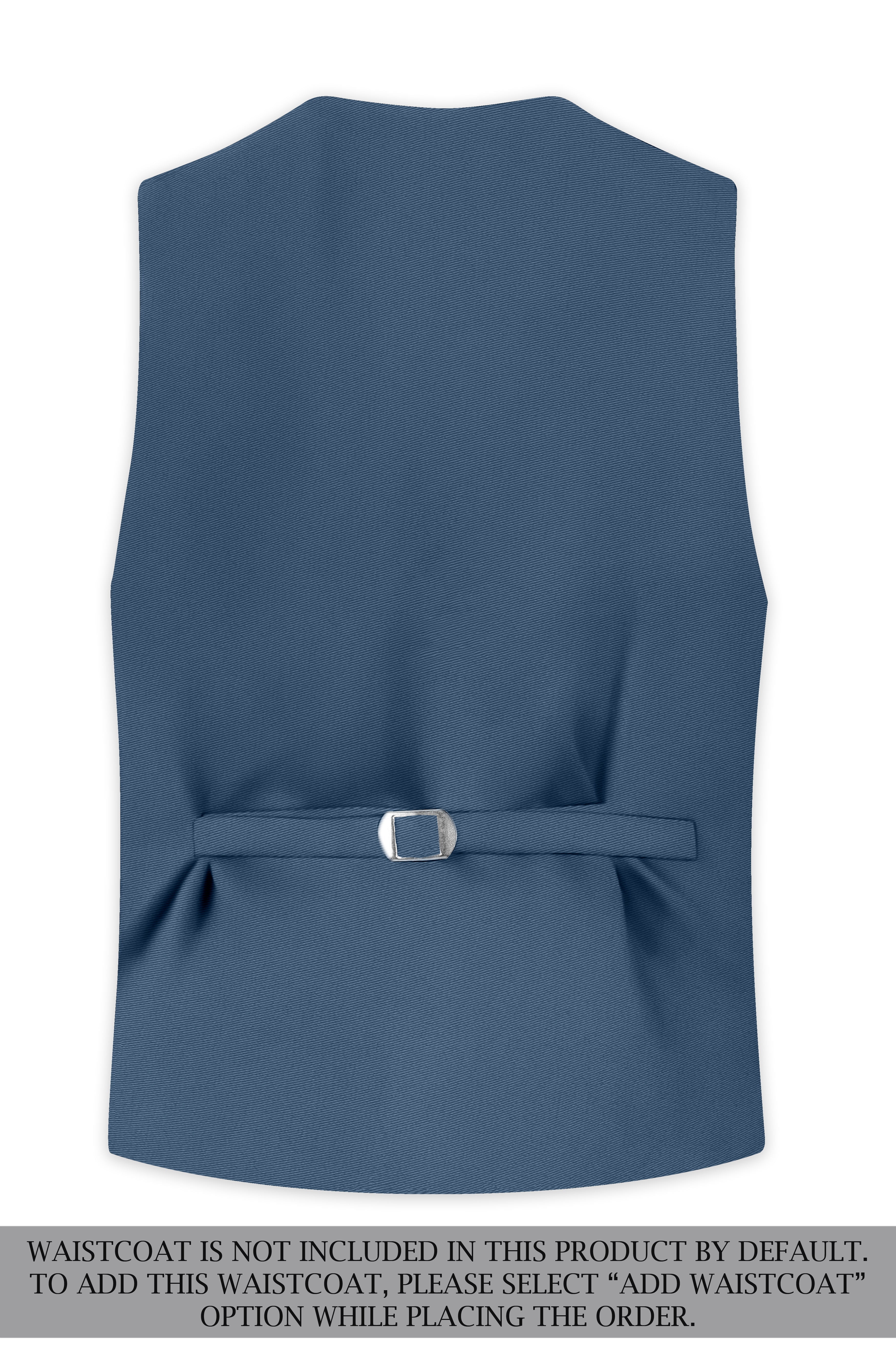 Azure-Nile Blue Slight Stretch Subtle Sheen Poly-Viscose Double Breasted Suit