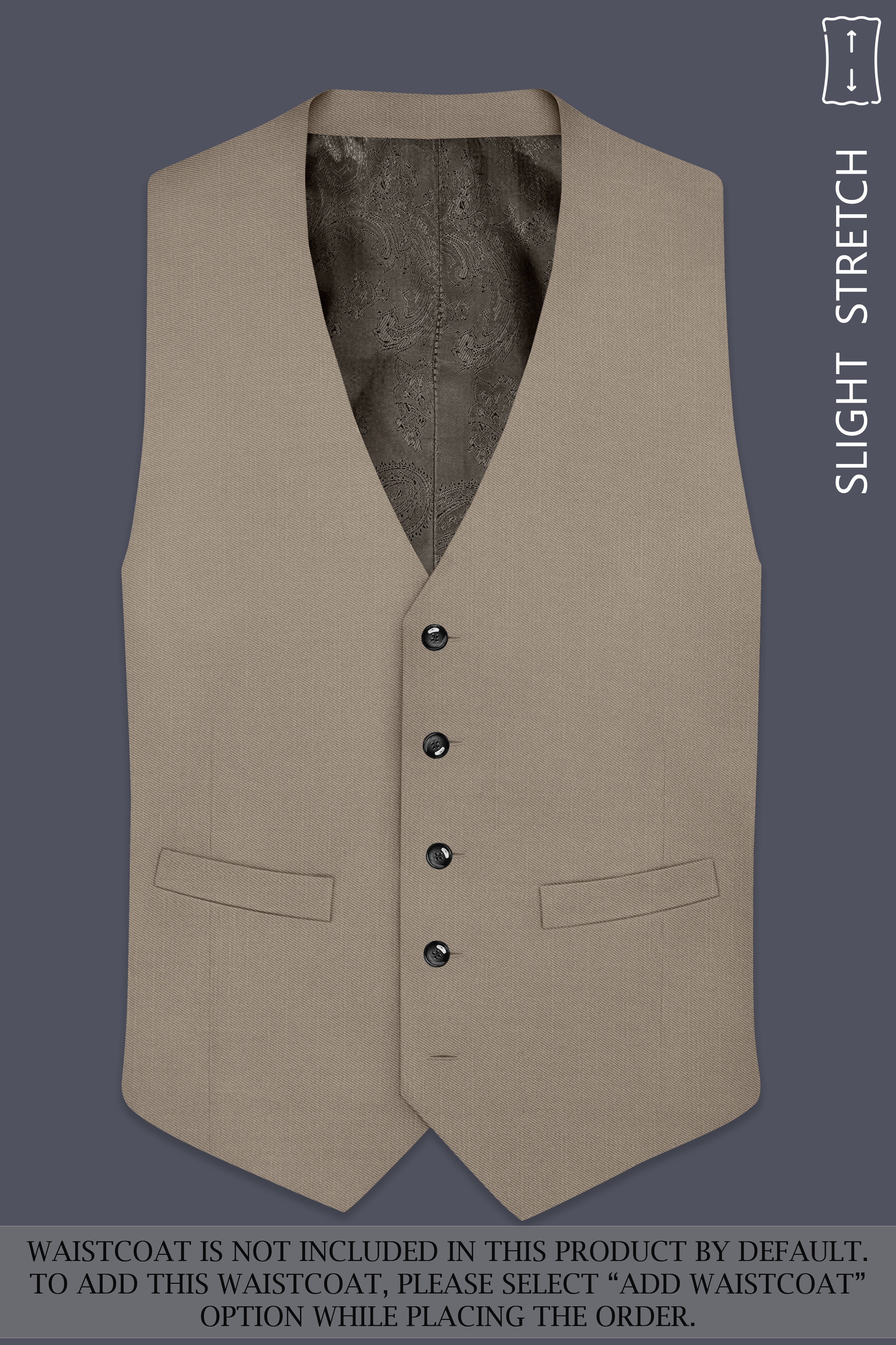 Umber-Stonewall Brown Wool Rich Slight Stretch Single Breasted Suit