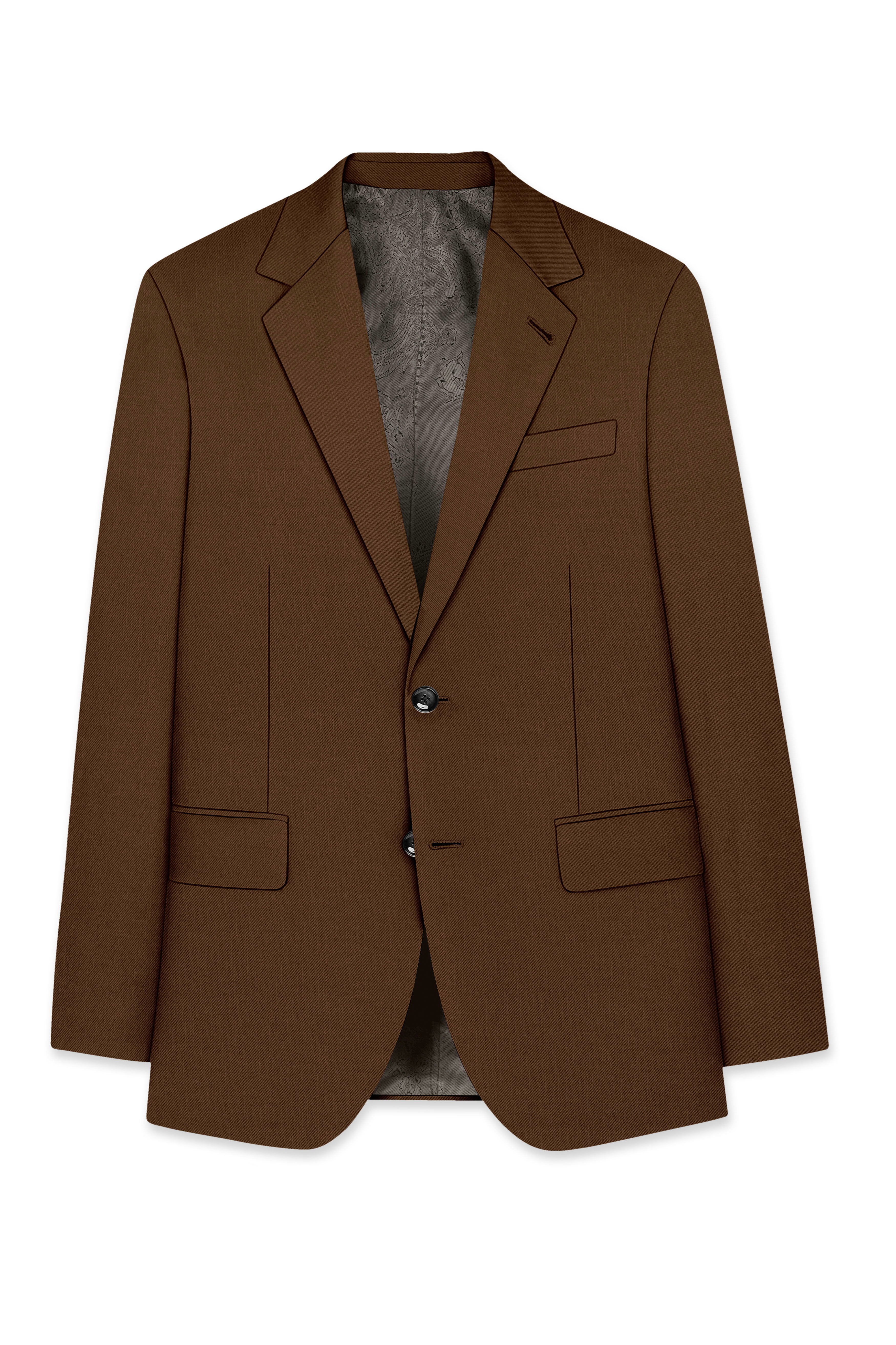 Havron-Derby Brown Wool Rich Slight Stretch Single Breasted Suit ST5505-SB-36, ST5505-SB-38, ST5505-SB-40, ST5505-SB-42, ST5505-SB-44, ST5505-SB-46, ST5505-SB-48, ST5505-SB-50, ST5505-SB-52, ST5505-SB-54, ST5505-SB-56, ST5505-SB-58, ST5505-SB-60