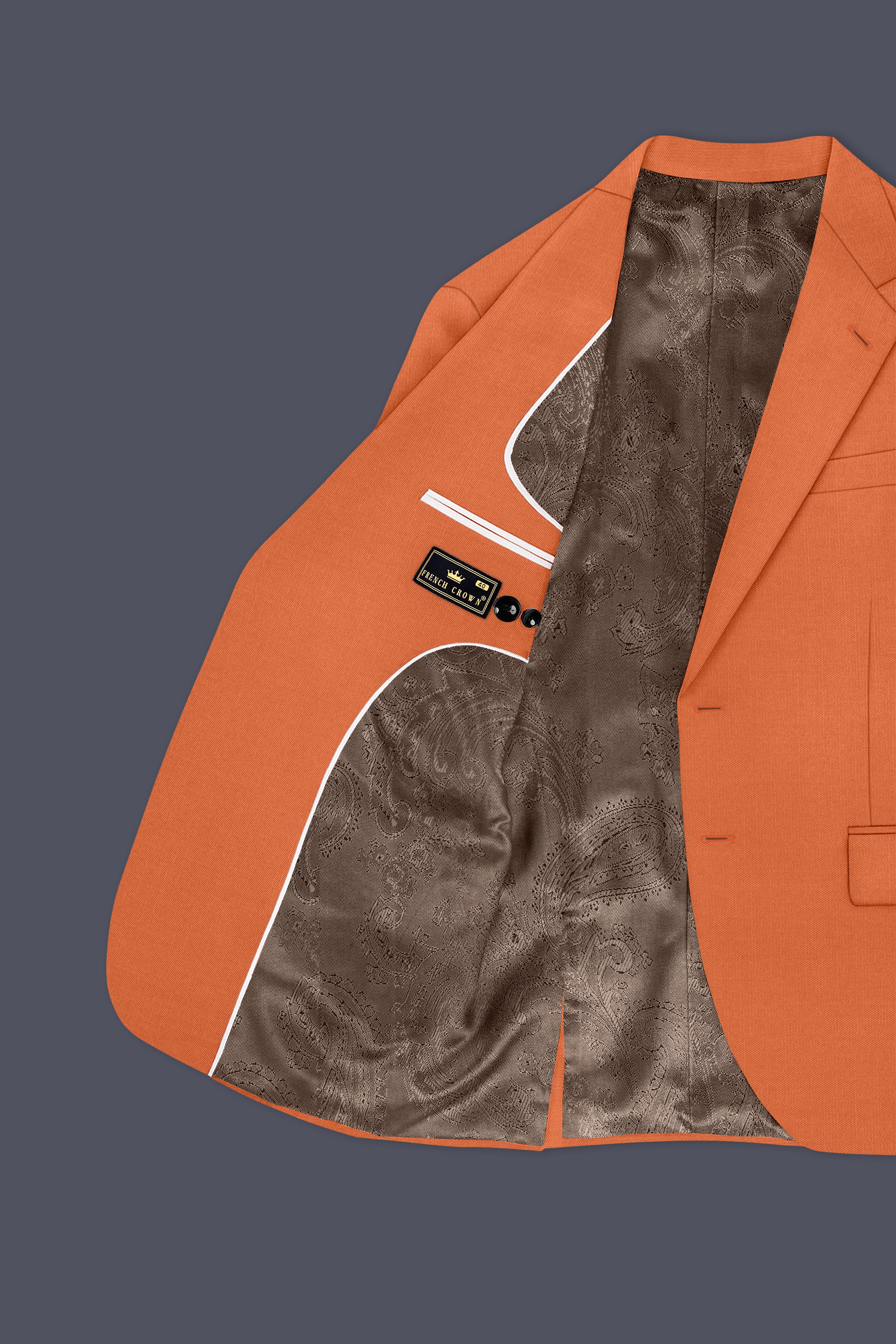 Prestige-Tuscany Orange Wool Rich Slight Stretch Single Breasted Suit ST5506-SB-36, ST5506-SB-38, ST5506-SB-40, ST5506-SB-42, ST5506-SB-44, ST5506-SB-46, ST5506-SB-48, ST5506-SB-50, ST5506-SB-52, ST5506-SB-54, ST5506-SB-56, ST5506-SB-58, ST5506-SB-60