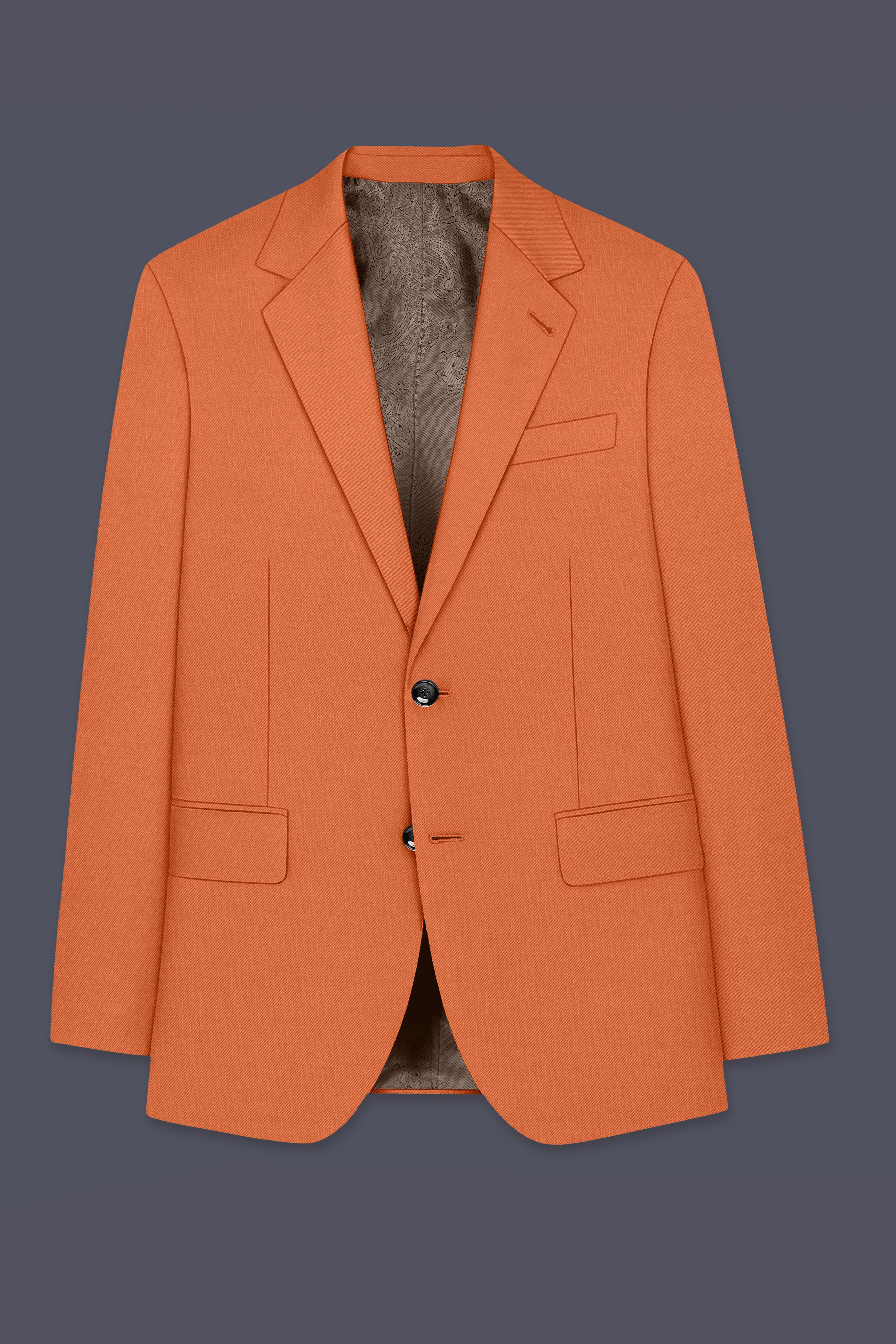 Prestige-Tuscany Orange Wool Rich Slight Stretch Single Breasted Suit ST5506-SB-36, ST5506-SB-38, ST5506-SB-40, ST5506-SB-42, ST5506-SB-44, ST5506-SB-46, ST5506-SB-48, ST5506-SB-50, ST5506-SB-52, ST5506-SB-54, ST5506-SB-56, ST5506-SB-58, ST5506-SB-60