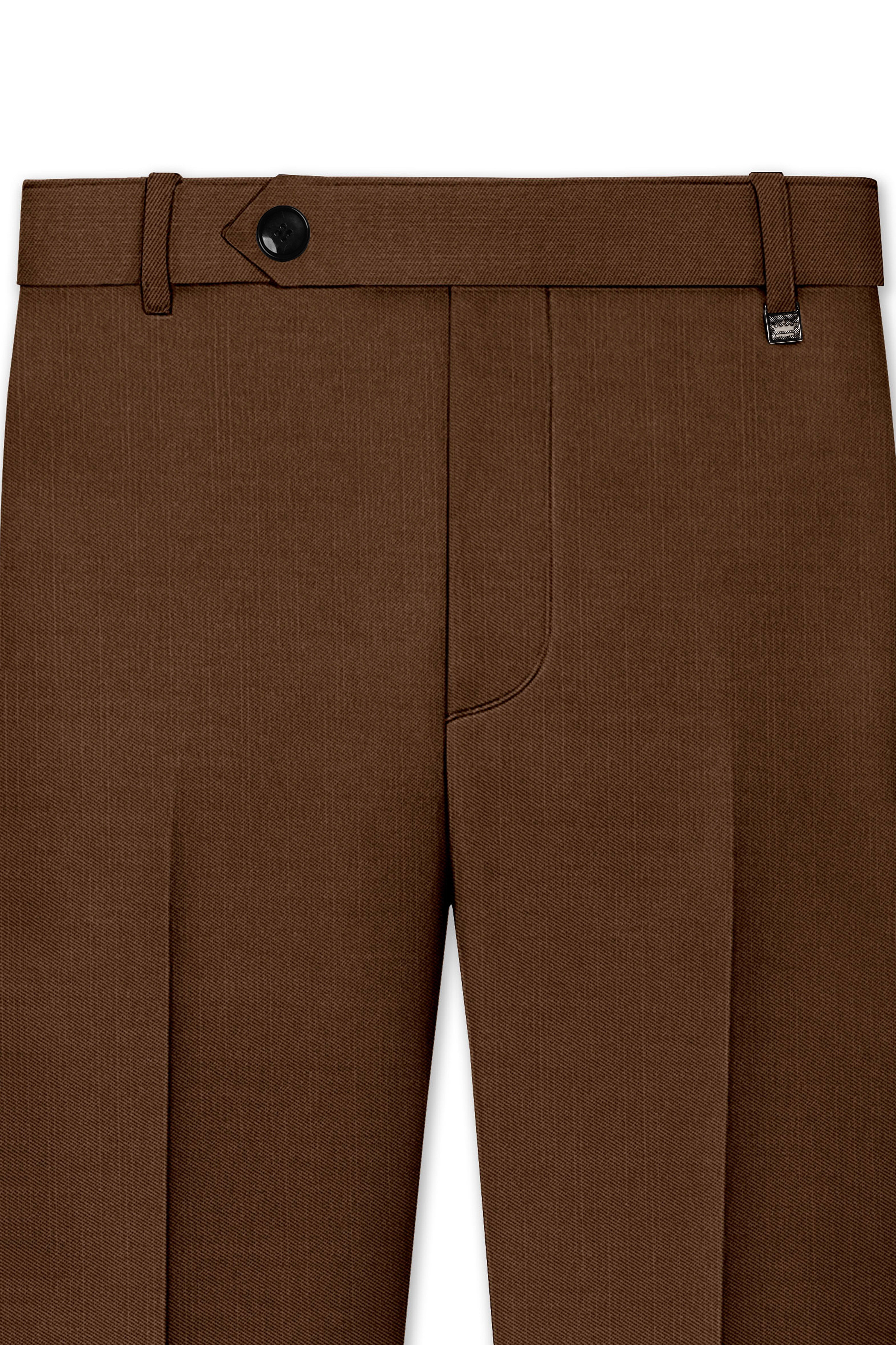 Havron-Derby Brown Wool Rich Slight Stretch Double Breasted Suit