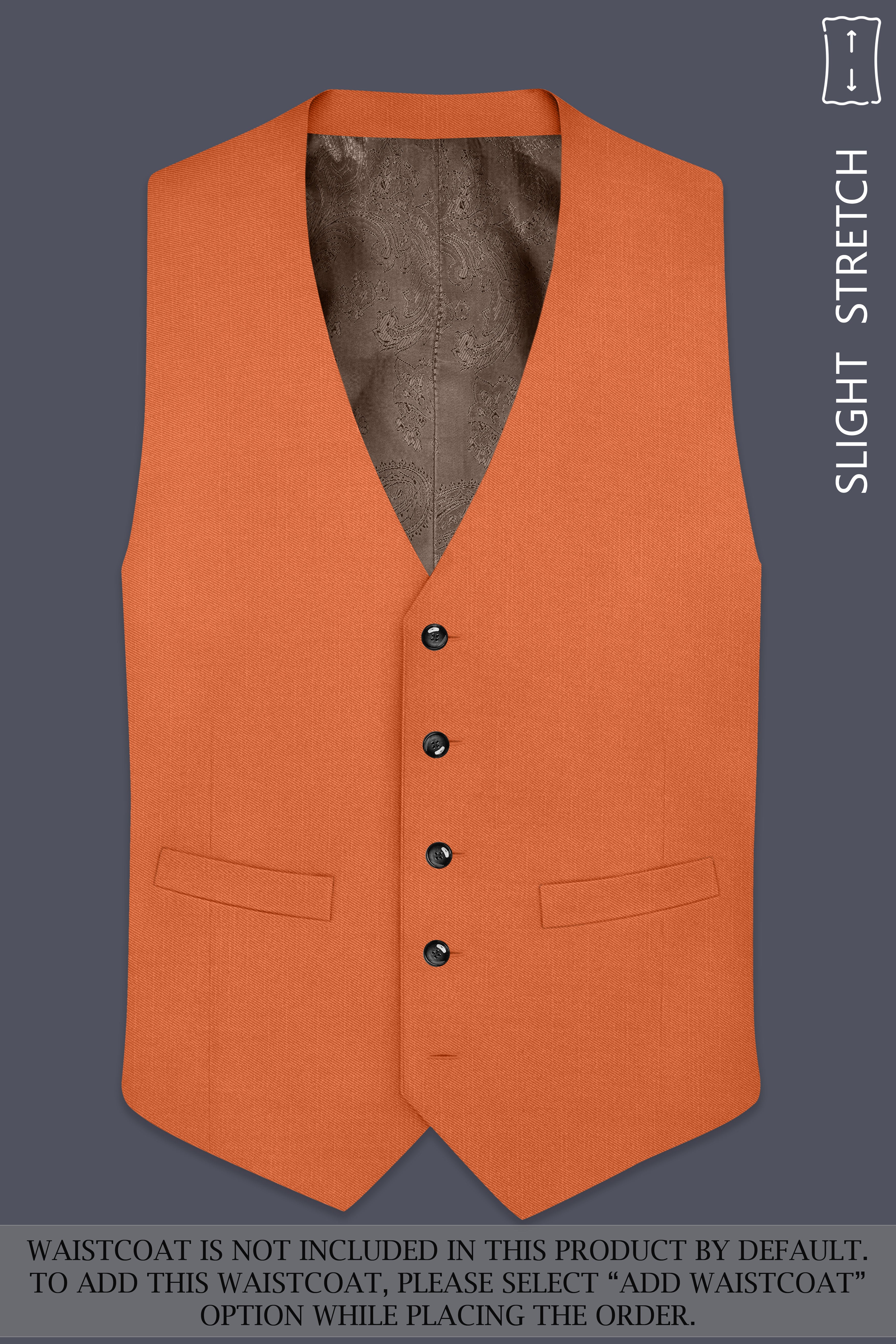 Prestige-Tuscany Orange Wool Rich Slight Stretch Double Breasted Suit