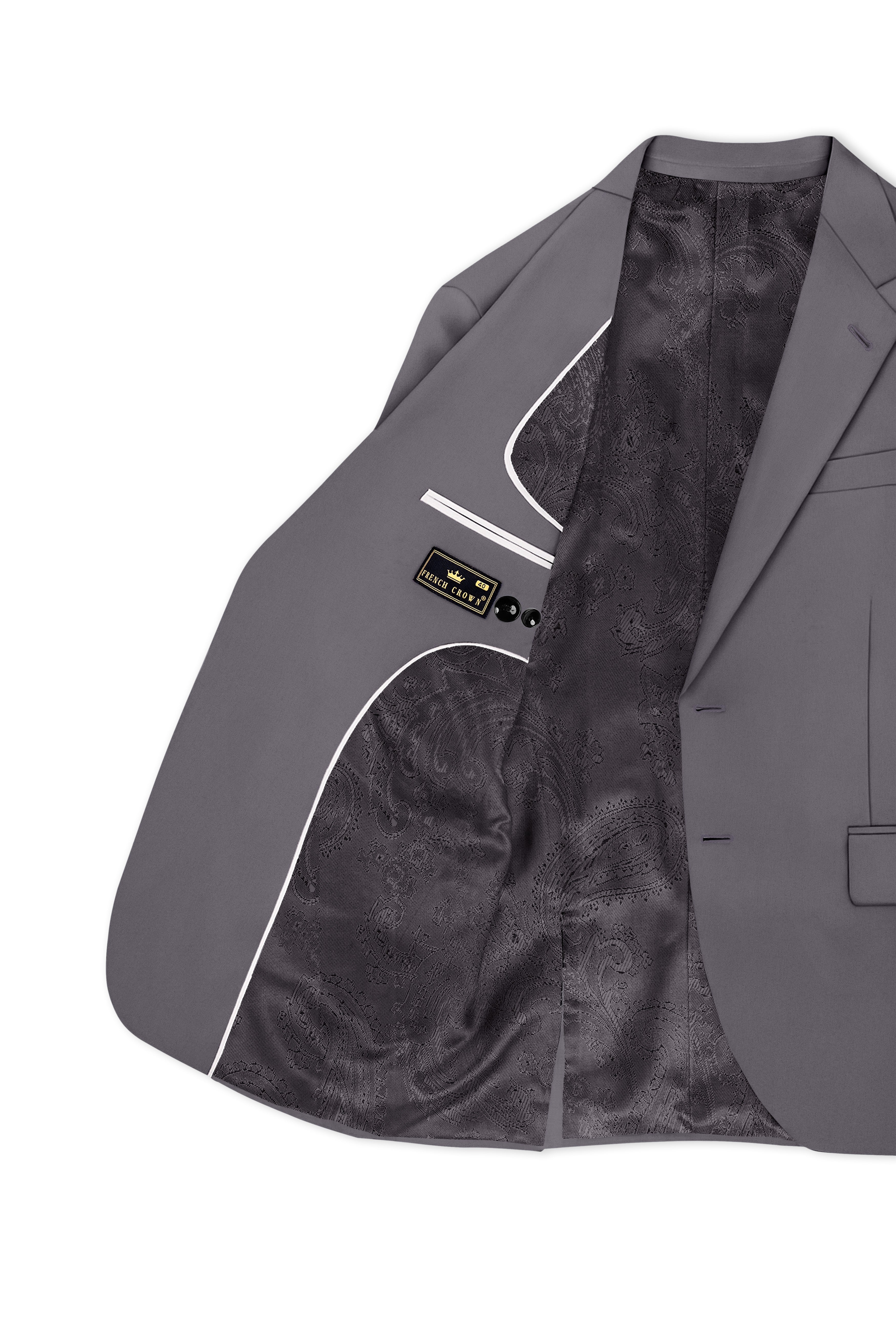 Veltrix-Fuscous Gray Slight Stretch Subtle Sheen Poly-Viscose Single Breasted Suit ST5516-SB-36, ST5516-SB-38, ST5516-SB-40, ST5516-SB-42, ST5516-SB-44, ST5516-SB-46, ST5516-SB-48, ST5516-SB-50, ST5516-SB-52, ST5516-SB-54, ST5516-SB-56, ST5516-SB-58, ST5516-SB-60
