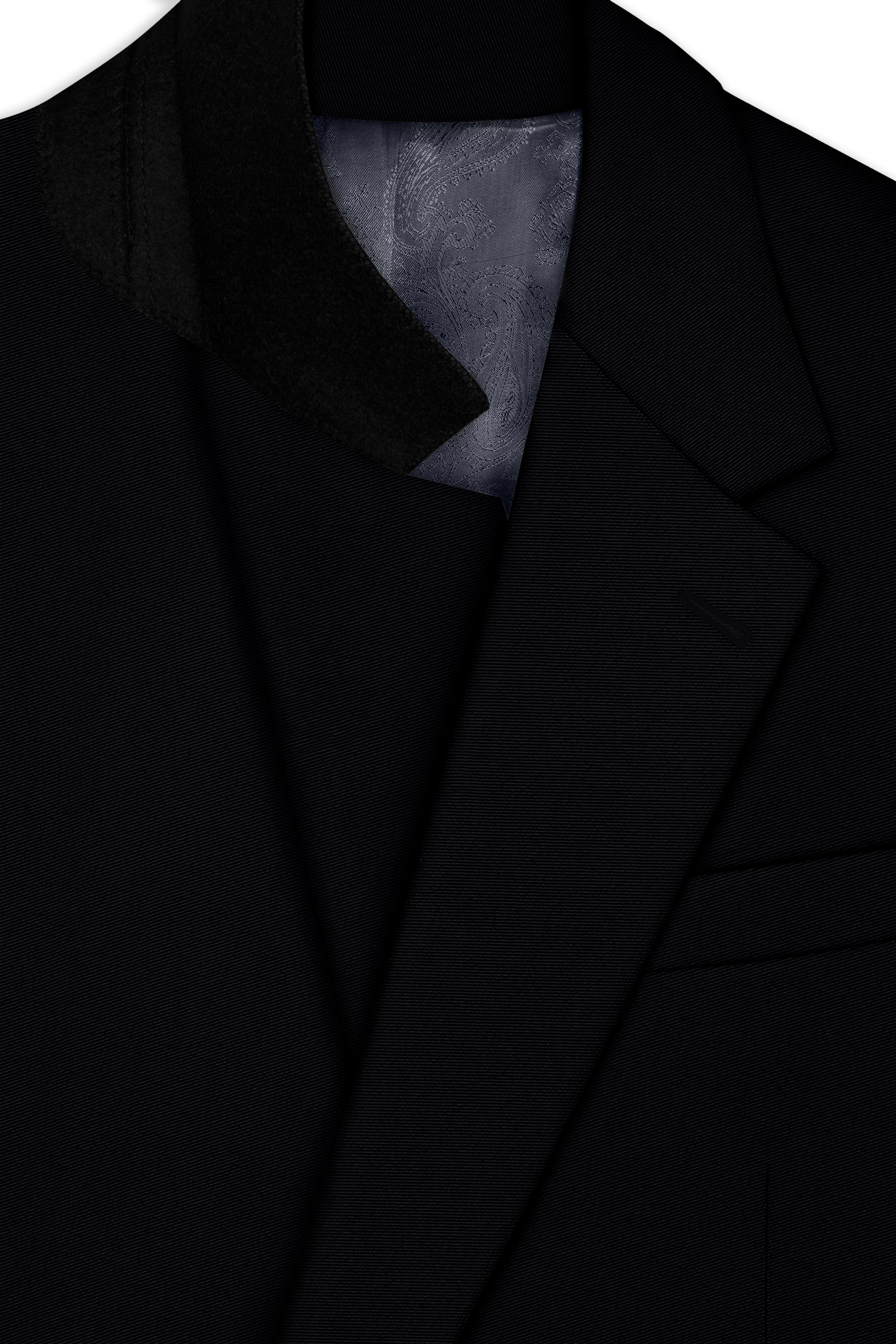 Obsidar-Jade Black Slight Stretch Subtle Sheen Poly-Viscose Single Breasted Suit ST5518-SB-36, ST5518-SB-38, ST5518-SB-40, ST5518-SB-42, ST5518-SB-44, ST5518-SB-46, ST5518-SB-48, ST5518-SB-50, ST5518-SB-52, ST5518-SB-54, ST5518-SB-56, ST5518-SB-58, ST5518-SB-60