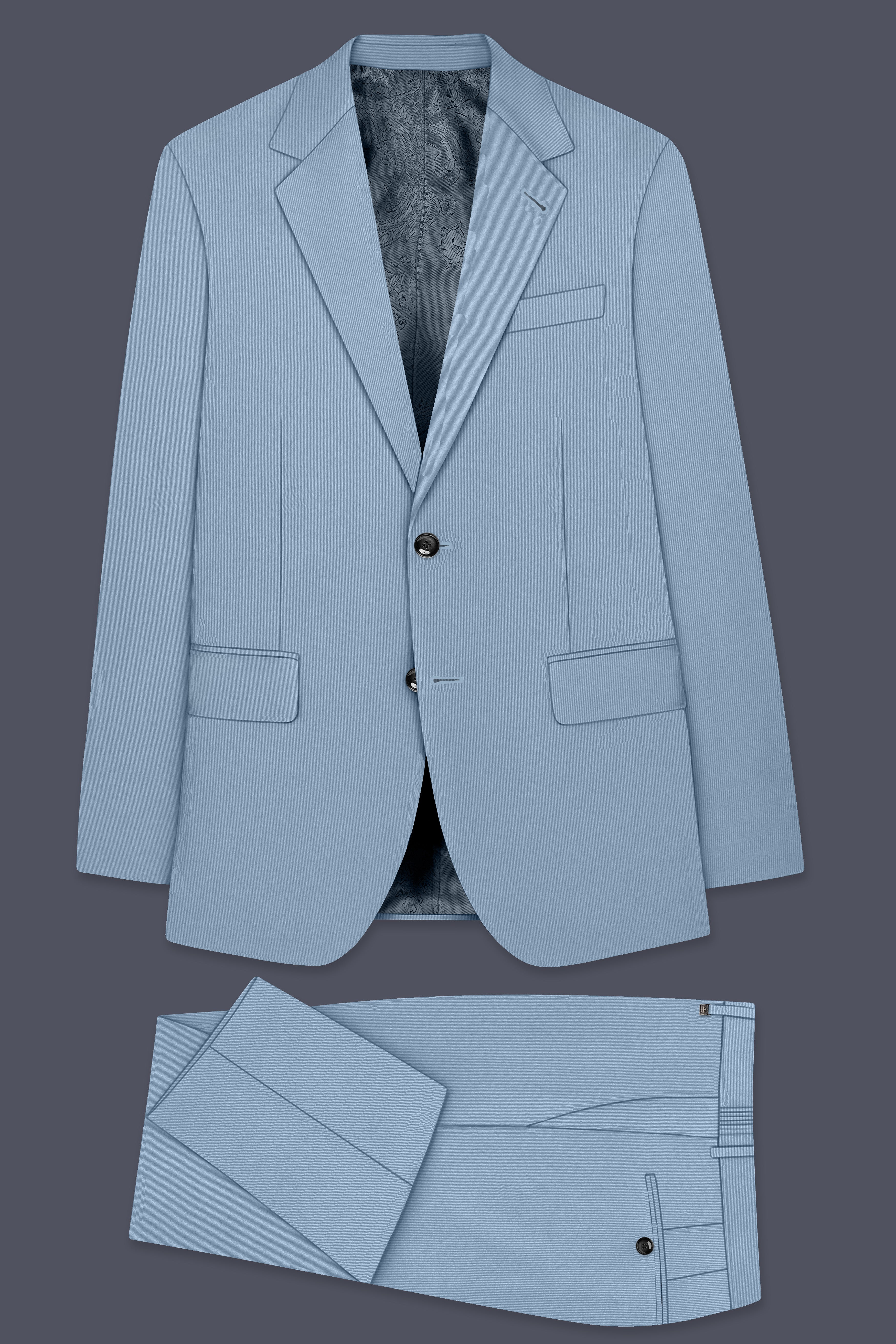 Velcian-Lynch Blue Slight Stretch Subtle Sheen Poly-Viscose Single Breasted Suit ST5521-SB-36, ST5521-SB-38, ST5521-SB-40, ST5521-SB-42, ST5521-SB-44, ST5521-SB-46, ST5521-SB-48, ST5521-SB-50, ST5521-SB-52, ST5521-SB-54, ST5521-SB-56, ST5521-SB-58, ST5521-SB-60