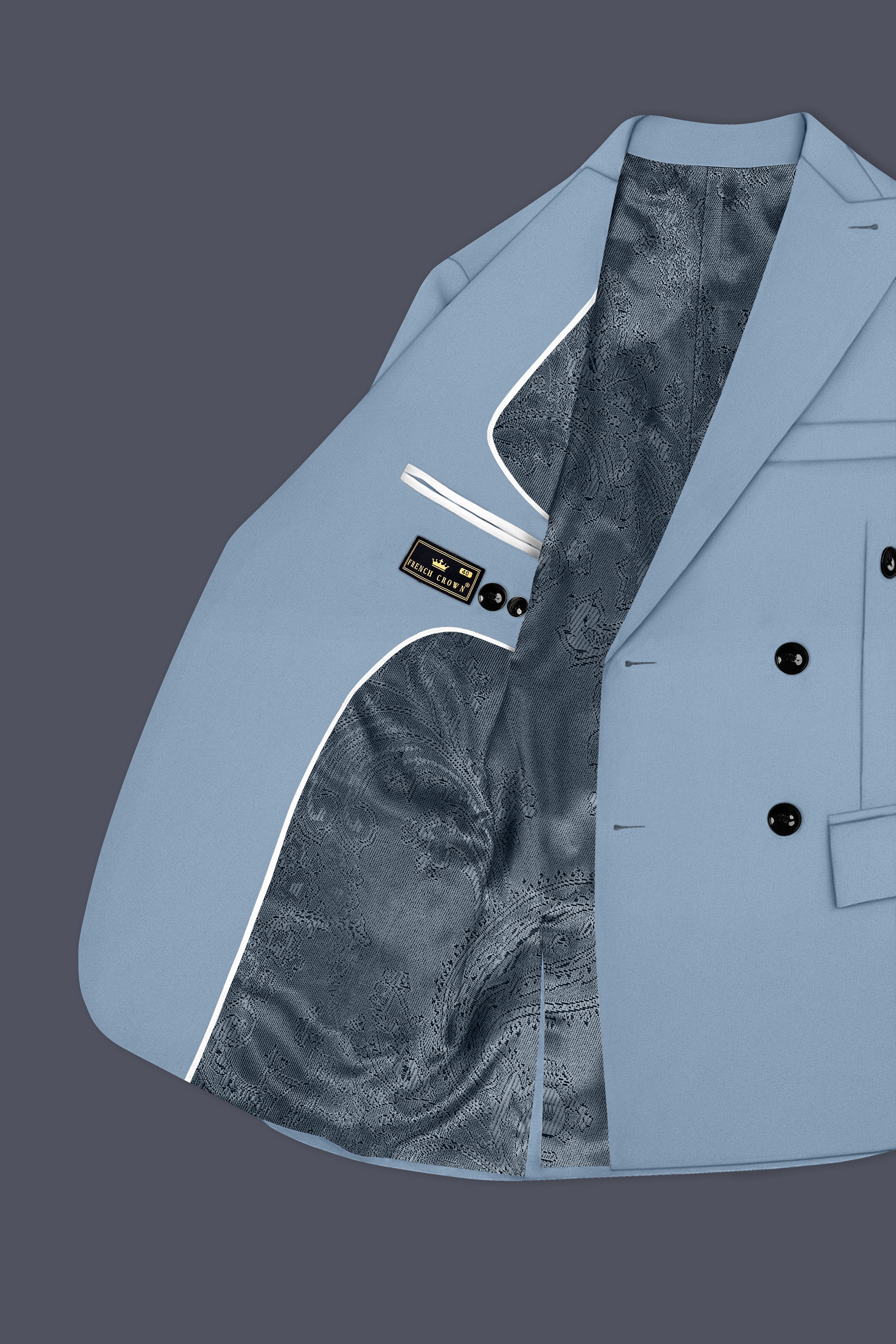 Velcian-Lynch Blue Slight Stretch Subtle Sheen Poly-Viscose Double Breasted Suit ST5529-DB-36, ST5529-DB-38, ST5529-DB-40, ST5529-DB-42, ST5529-DB-44, ST5529-DB-46, ST5529-DB-48, ST5529-DB-50, ST5529-DB-52, ST5529-DB-54, ST5529-DB-56, ST5529-DB-58, ST5529-DB-60