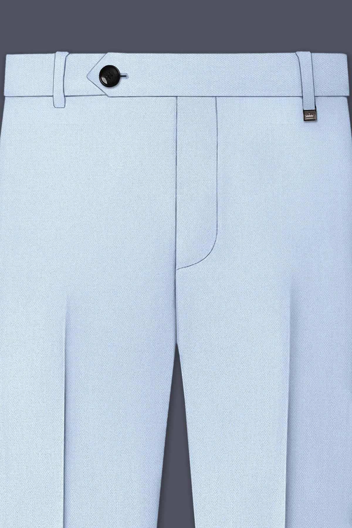 Azure-Heather Blue Diamond Textured Wool Rich Slight Stretch Single Breasted Suit