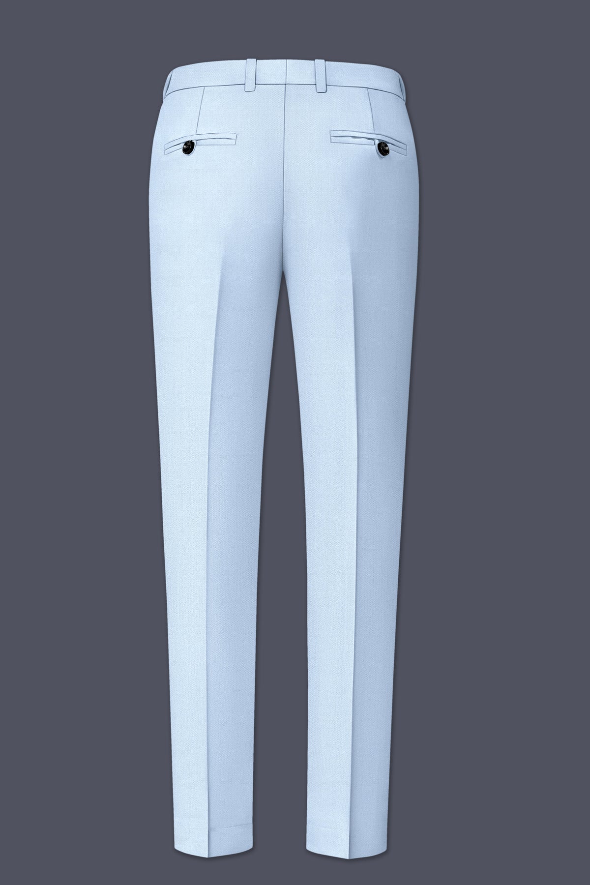 Azure-Heather Blue Diamond Textured Wool Rich Slight Stretch Single Breasted Suit