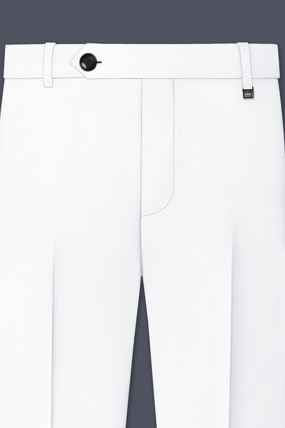 Sterling-Bright White Diamond Textured Wool Rich Slight Stretch Single Breasted Suit