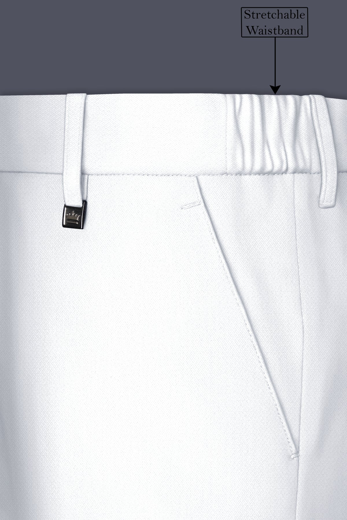 Sterling-Bright White Diamond Textured Wool Rich Slight Stretch Single Breasted Suit
