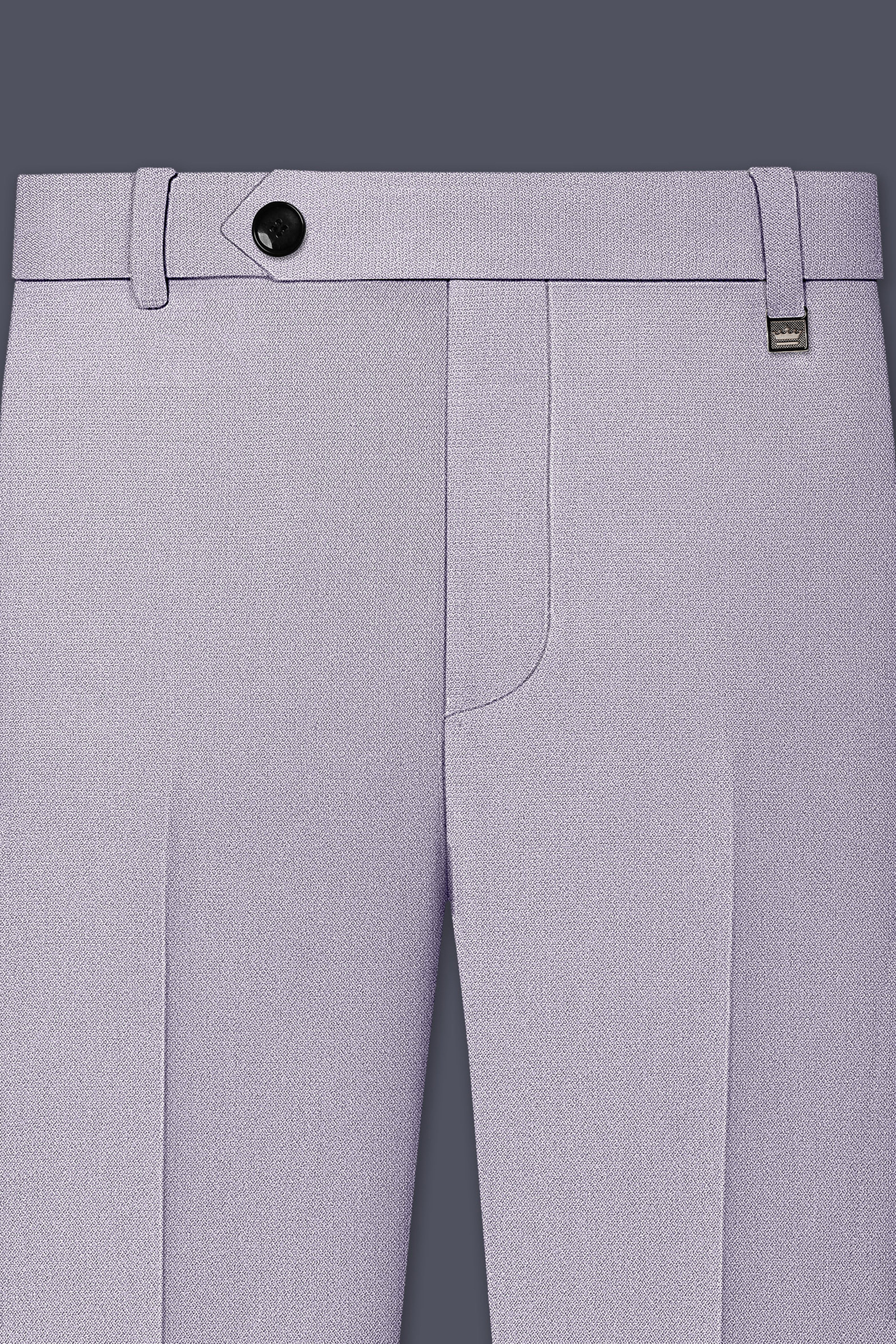 Mist-Spun Pearl Gray Diamond Textured Wool Rich Slight Stretch Single Breasted Suit
