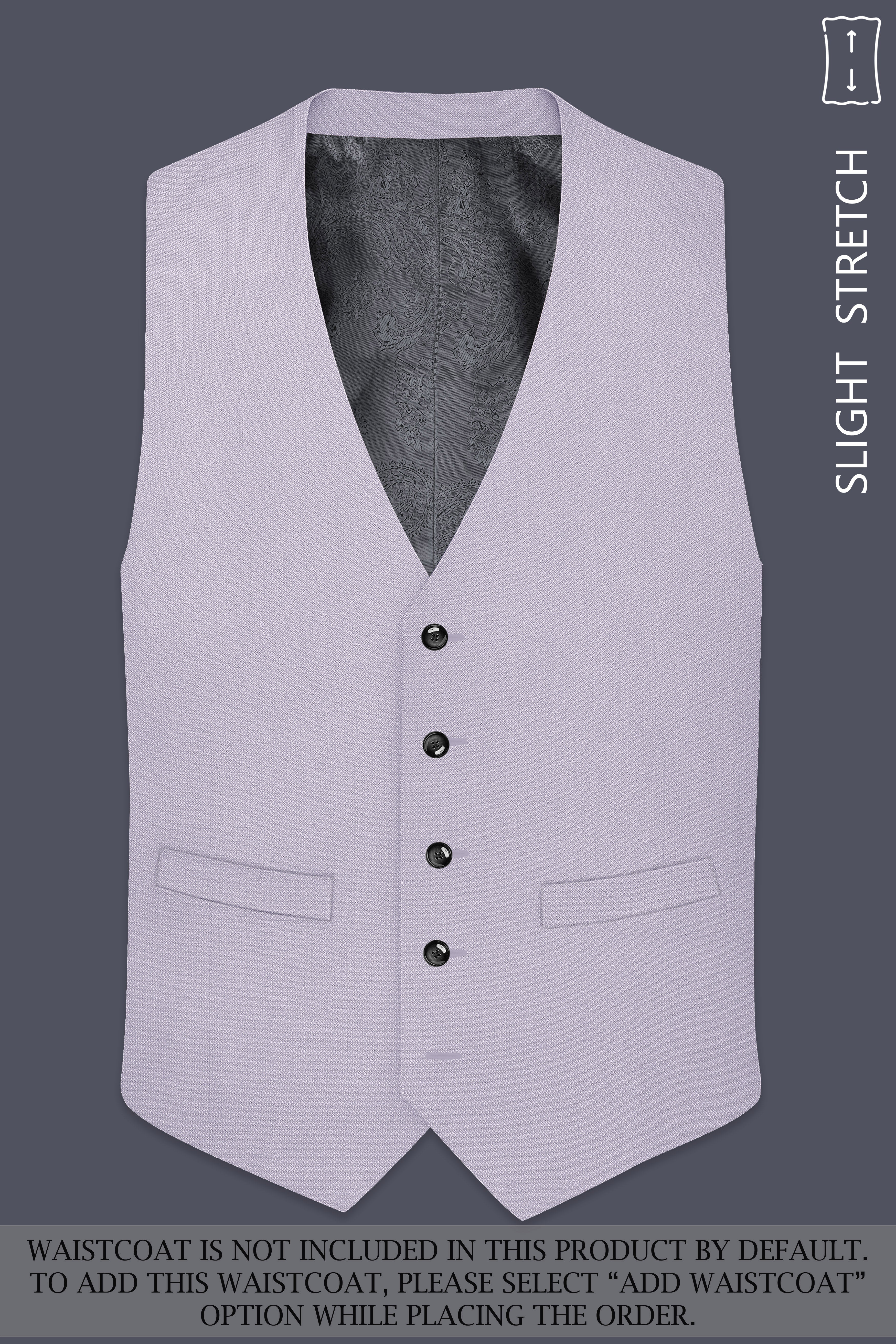 Mist-Spun Pearl Gray Diamond Textured Wool Rich Slight Stretch Single Breasted Suit