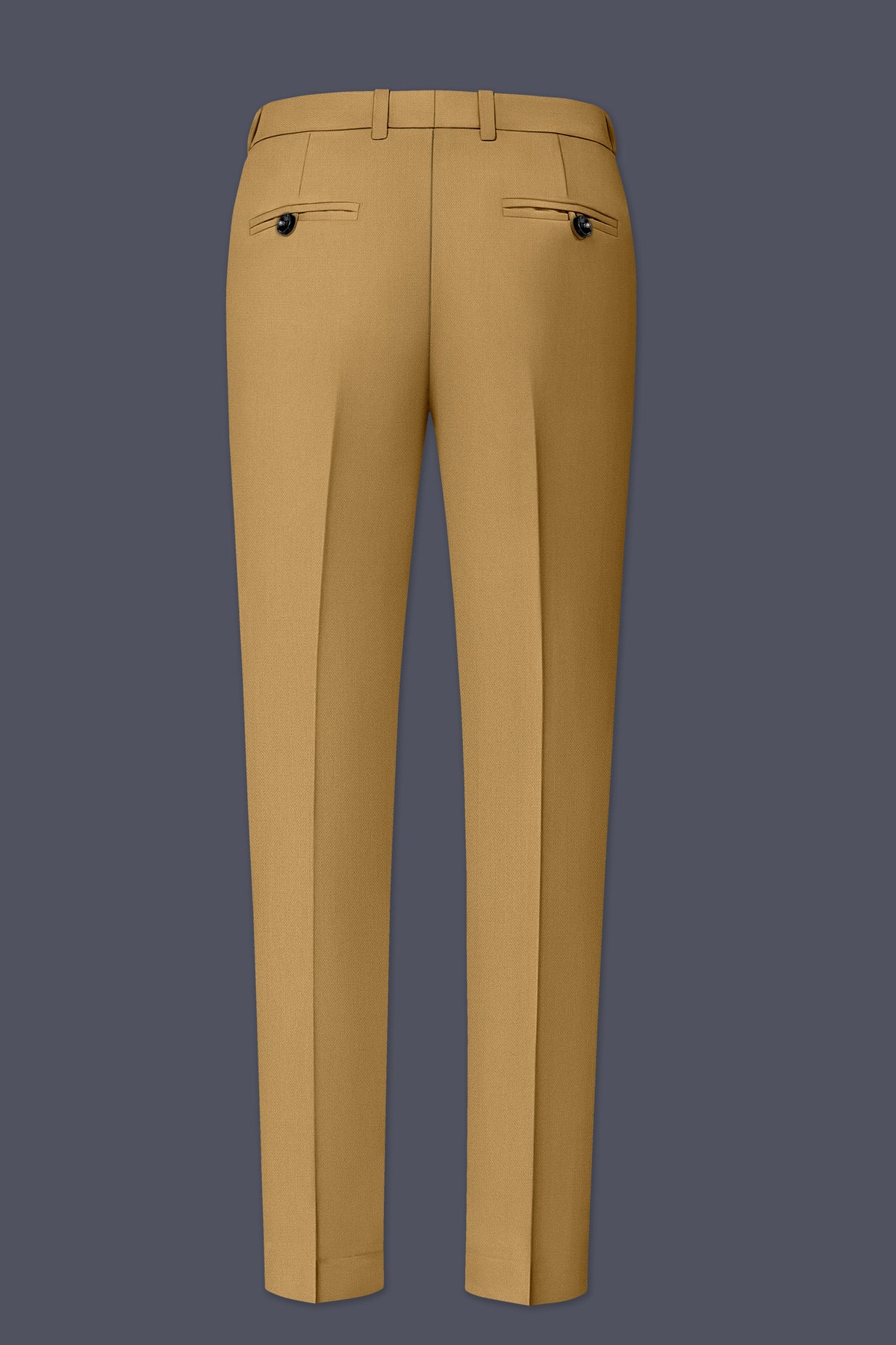 Sienna-Teak Brown Diamond Textured Wool Rich Slight Stretch Single Breasted Suit