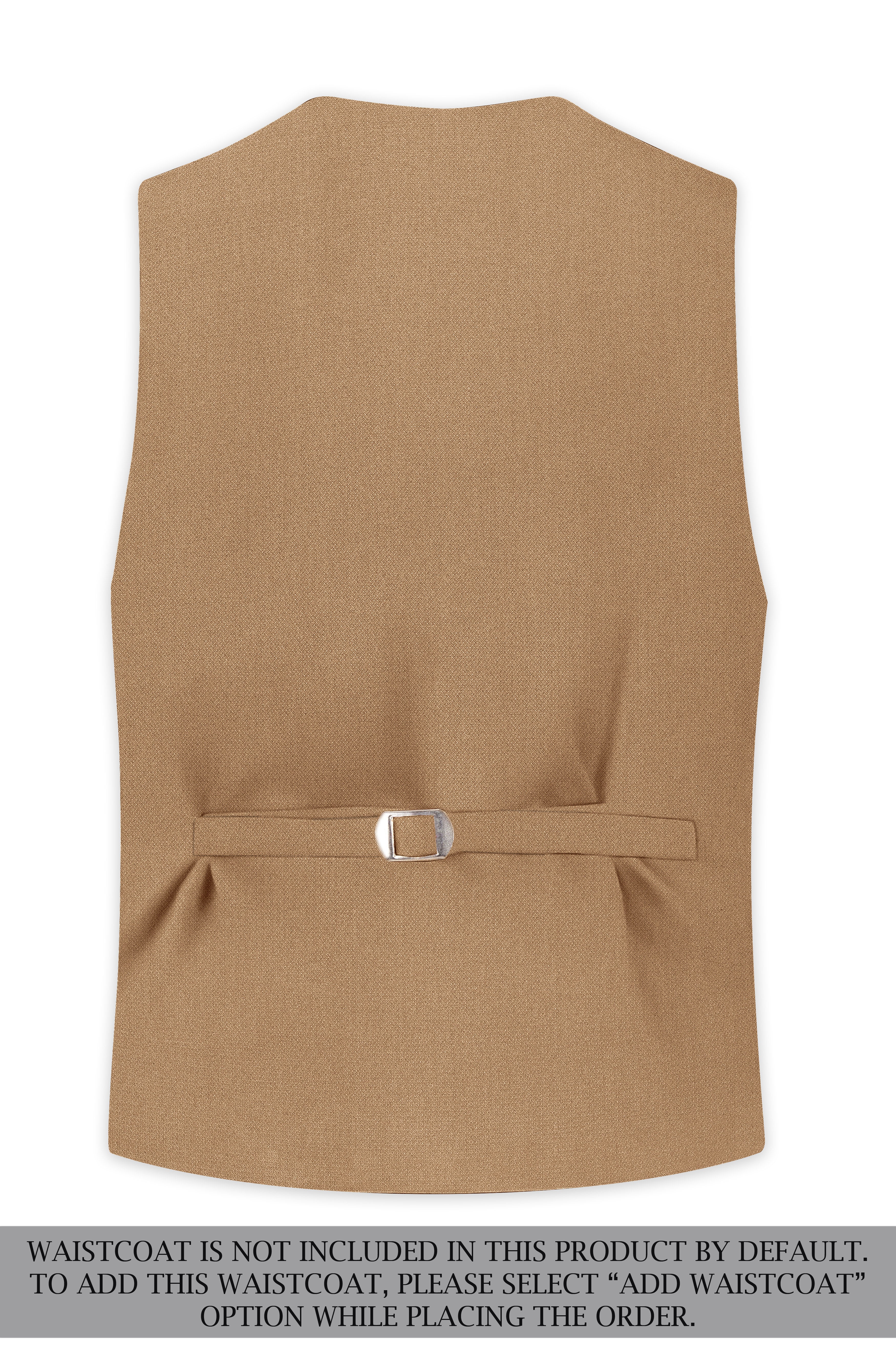Sienna-Teak Brown Diamond Textured Wool Rich Slight Stretch Single Breasted Suit