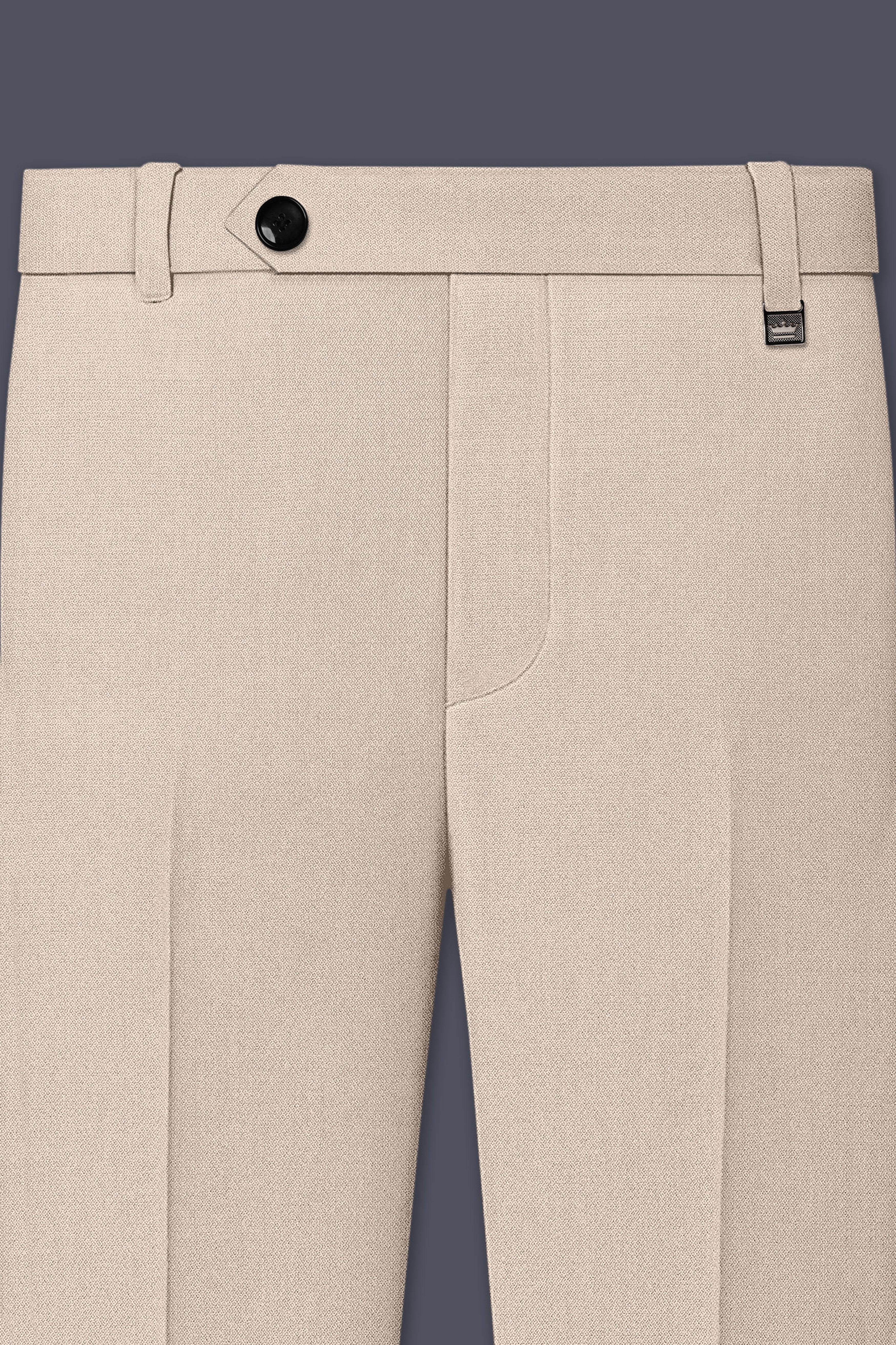 Dune-Foggy Cream Diamond Textured Wool Rich Slight Stretch Single Breasted Suit