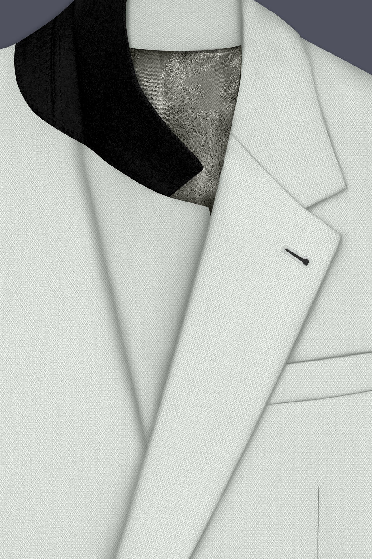 Regent-Noble Gray Diamond Textured Wool Rich Slight Stretch Single Breasted Suit