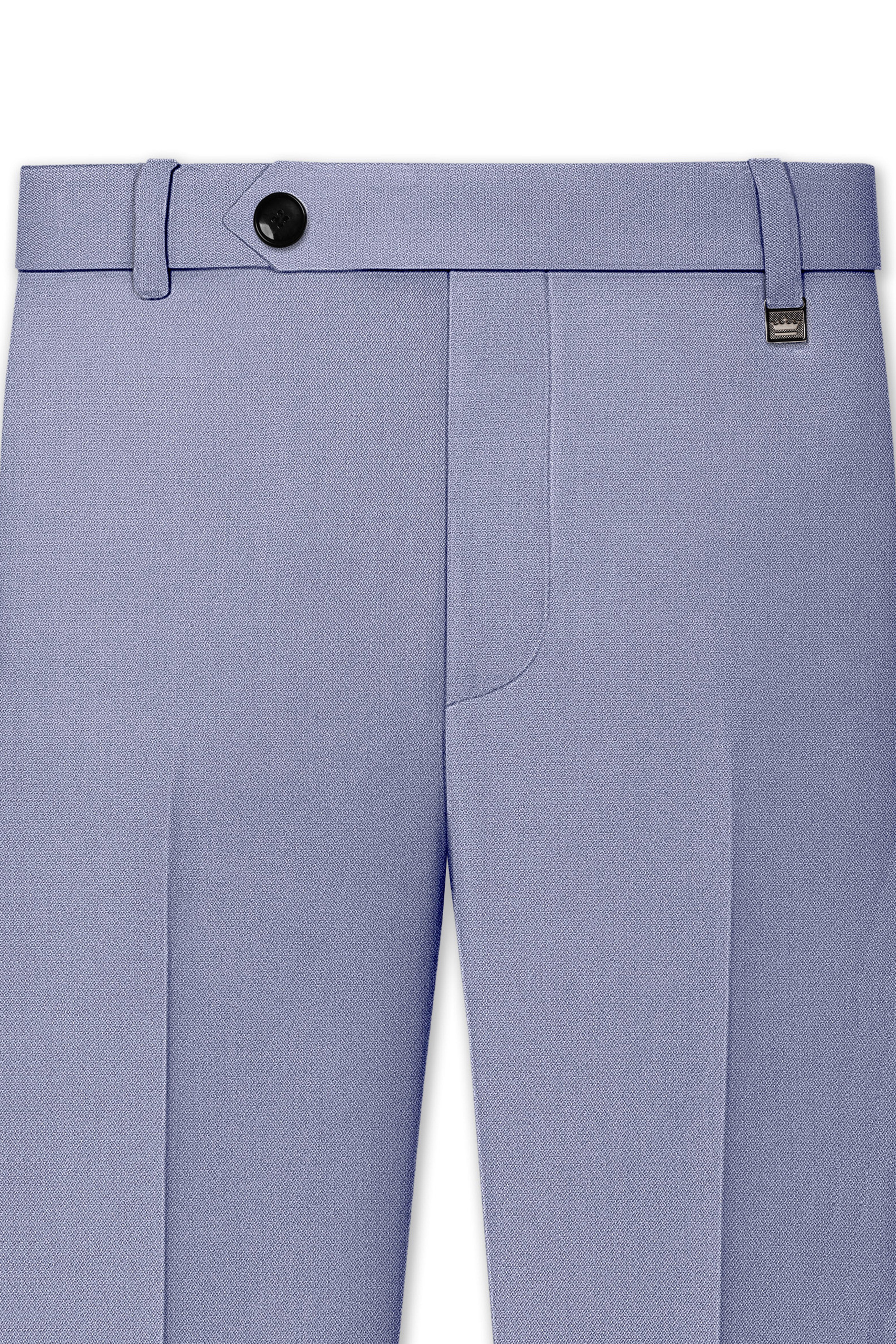 Harbor-Waterloo Blue Diamond Textured Wool Rich Slight Stretch Single Breasted Suit