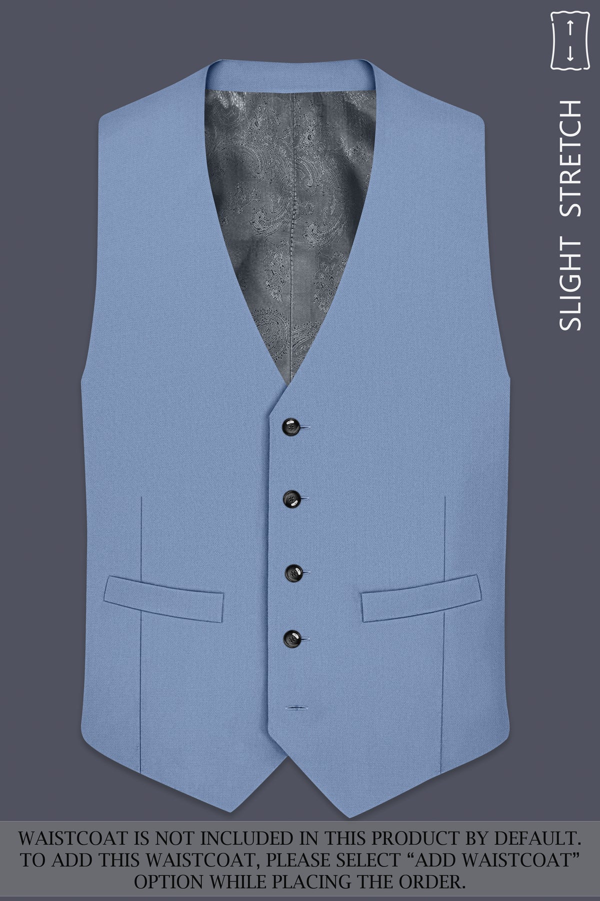Harbor-Waterloo Blue Diamond Textured Wool Rich Slight Stretch Single Breasted Suit