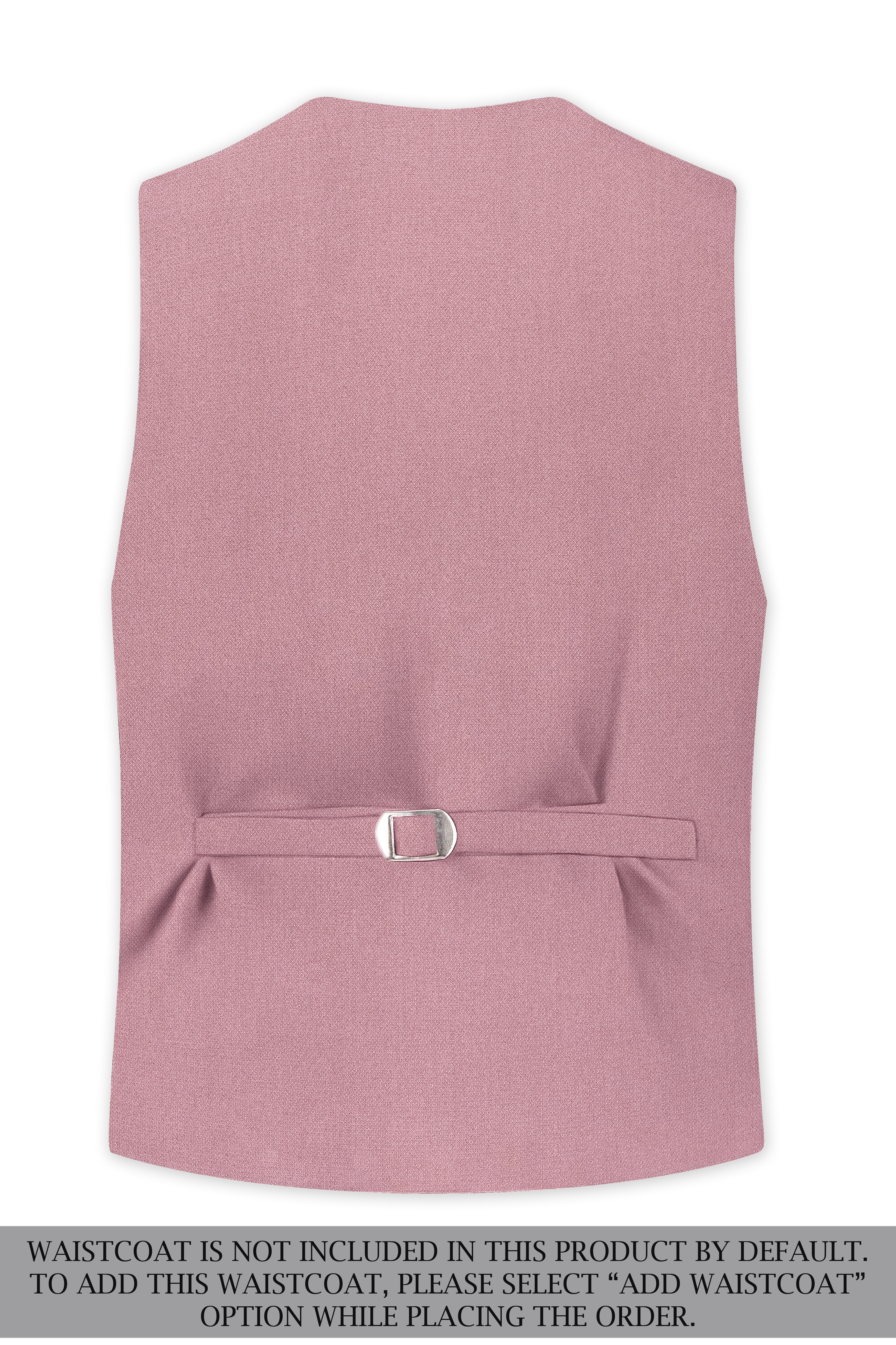 Aurore-Brandy Rose Pink Diamond Textured Wool Rich Slight Stretch Single Breasted Suit