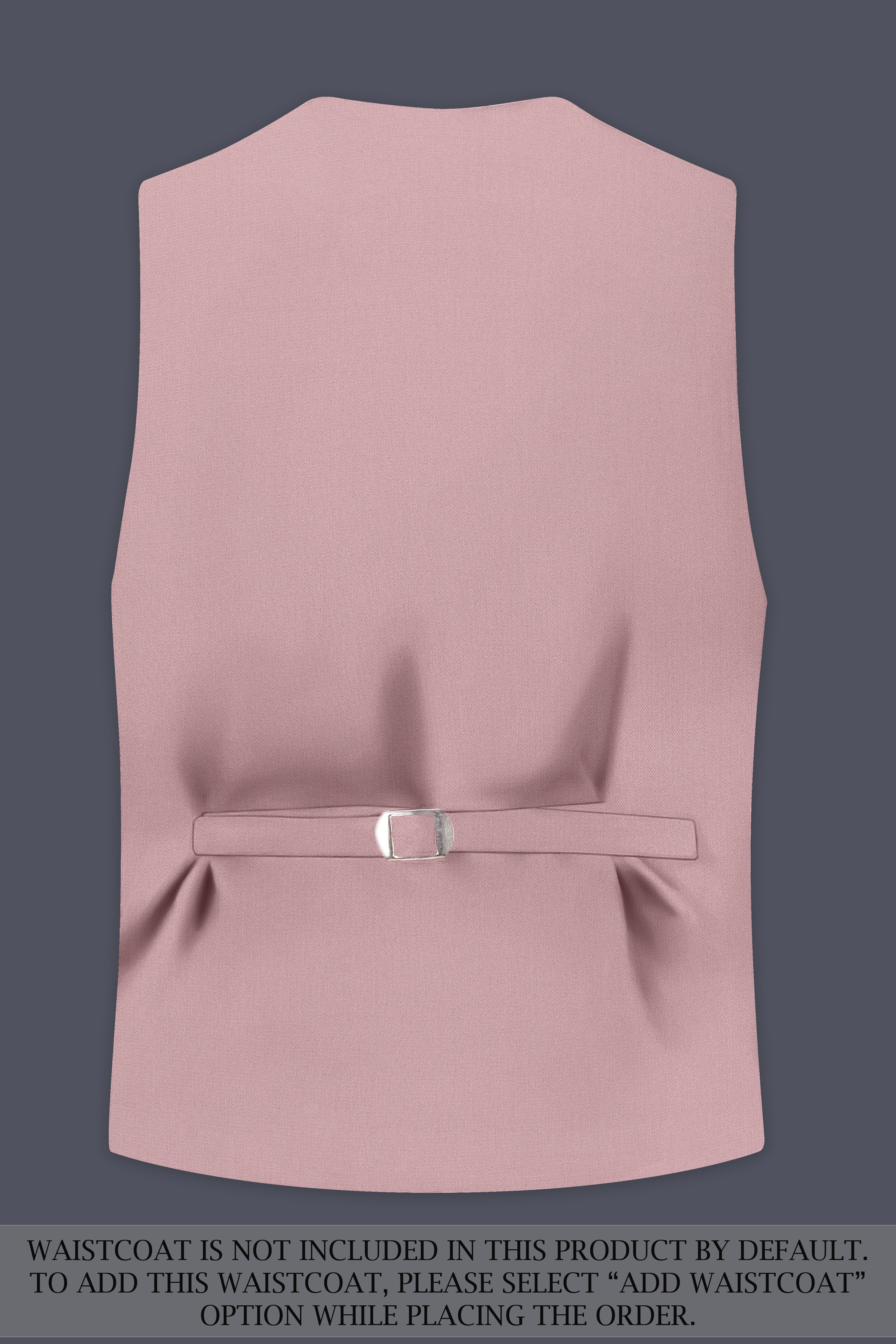 Aurore-Brandy Rose Pink Diamond Textured Wool Rich Slight Stretch Single Breasted Suit