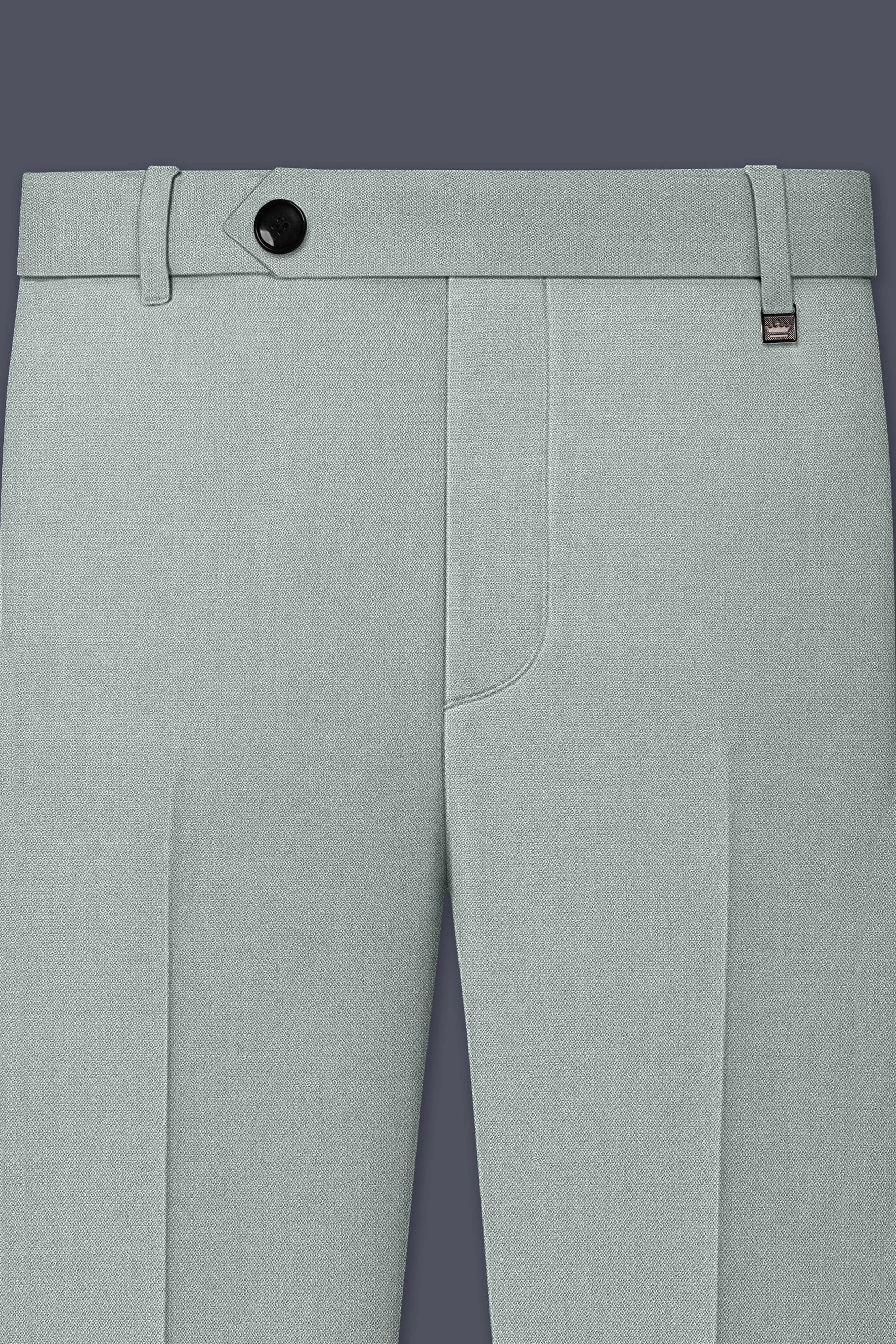 Sylvan-Cascade Green Diamond Textured Wool Rich Slight Stretch Single Breasted Suit