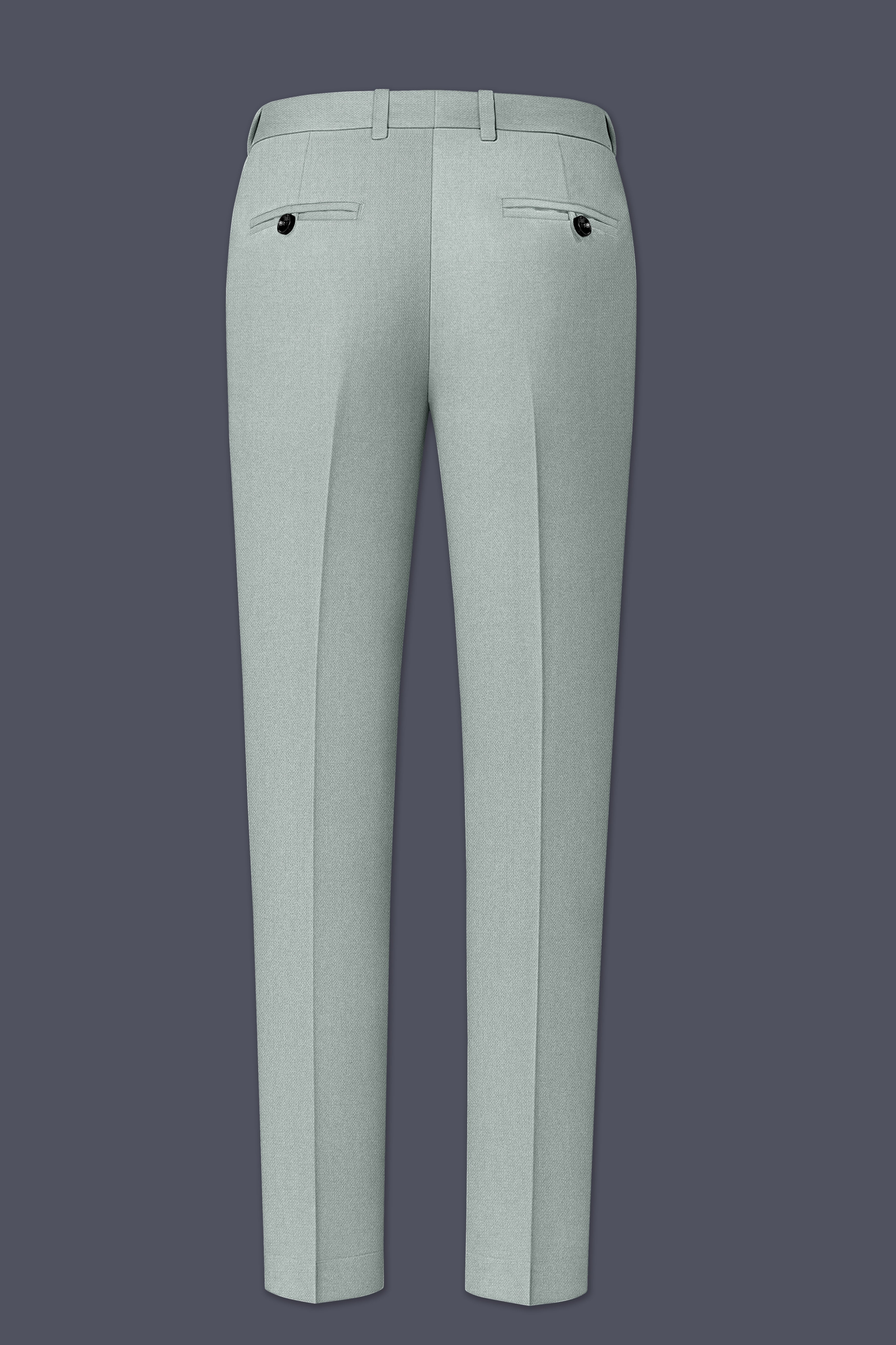 Sylvan-Cascade Green Diamond Textured Wool Rich Slight Stretch Single Breasted Suit