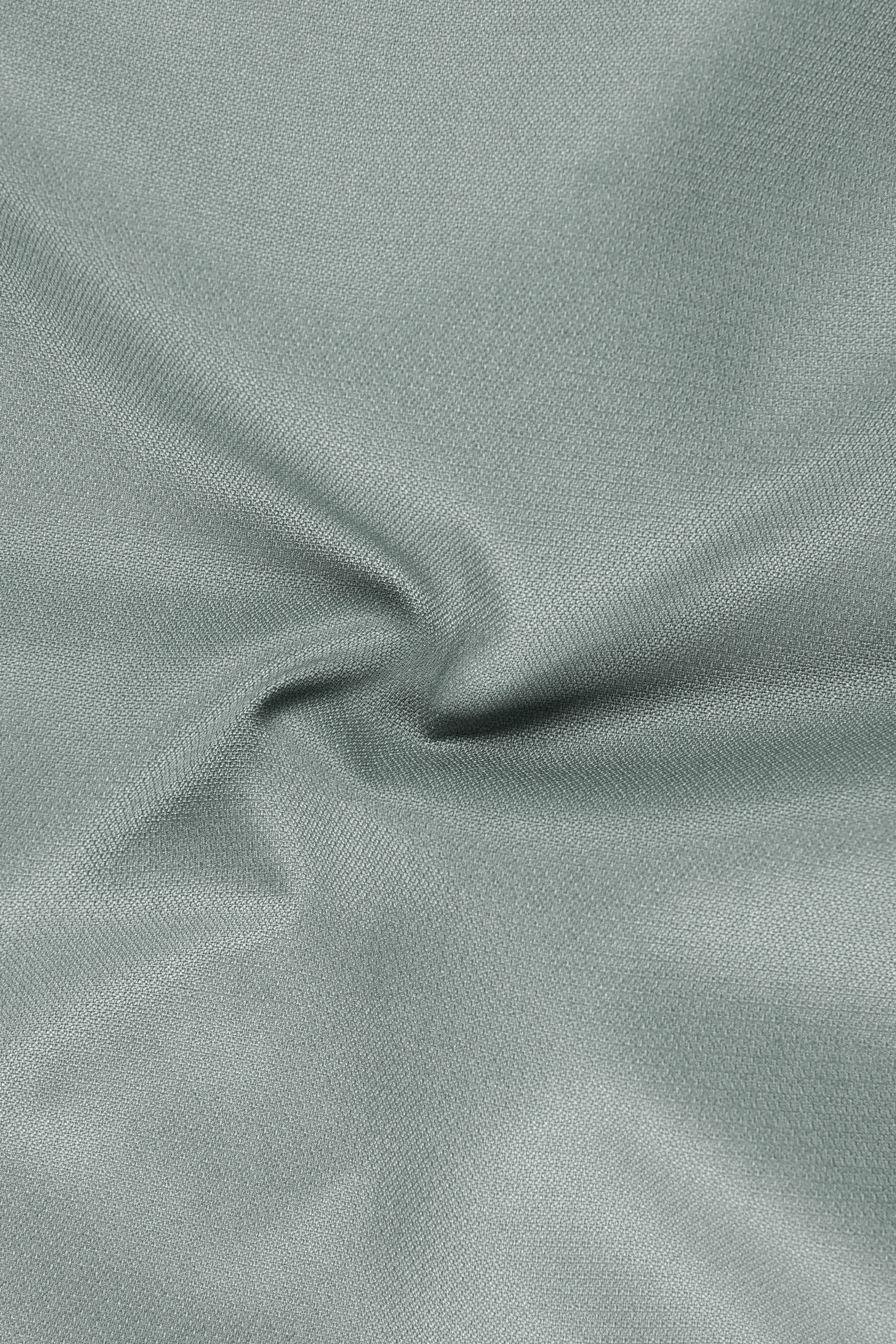 Sylvan-Cascade Green Diamond Textured Wool Rich Slight Stretch Single Breasted Suit