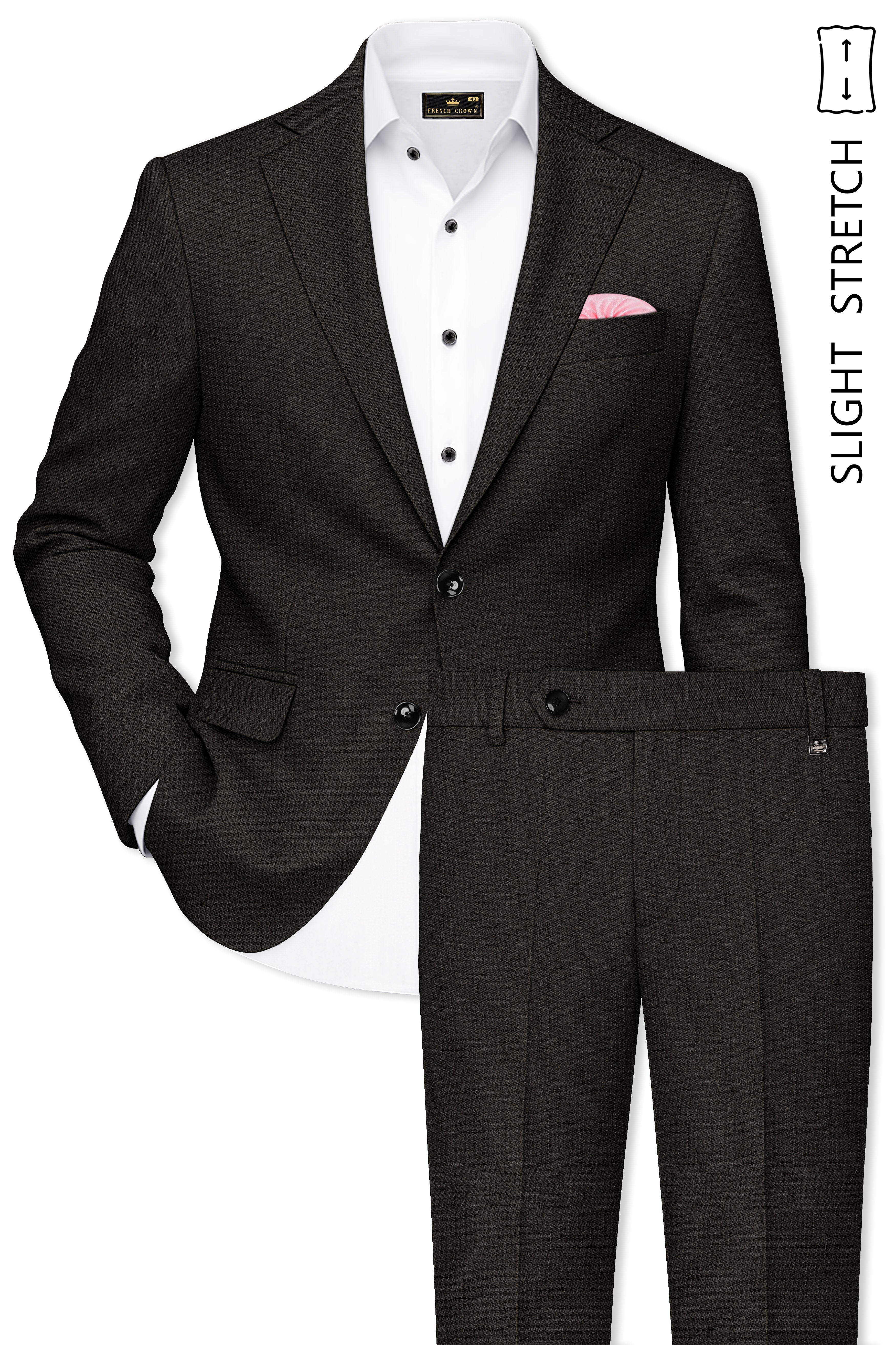 Velaro-Rangoon Green Diamond Textured Wool Rich Slight Stretch Single Breasted Suit