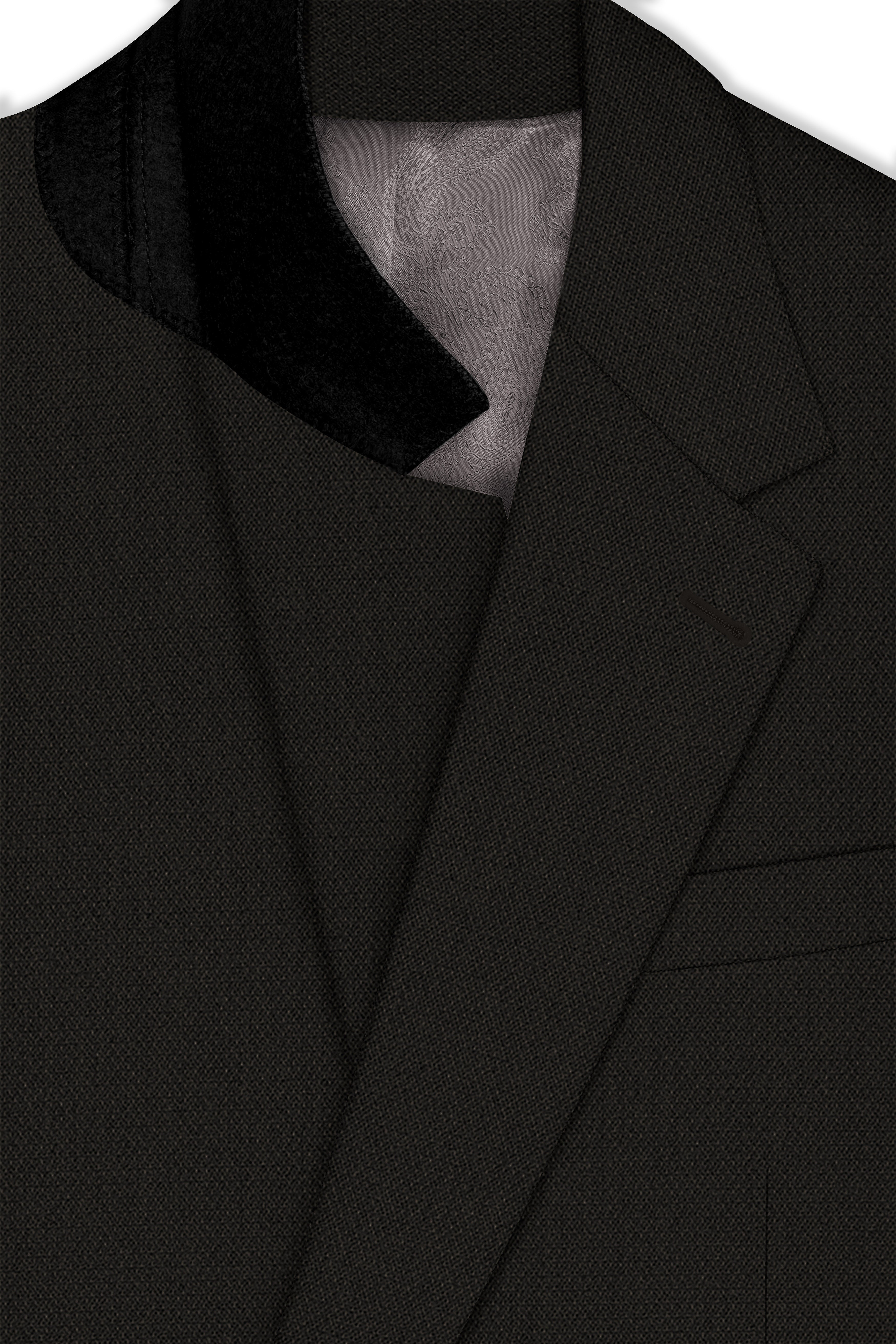 Velaro-Rangoon Green Diamond Textured Wool Rich Slight Stretch Single Breasted Suit