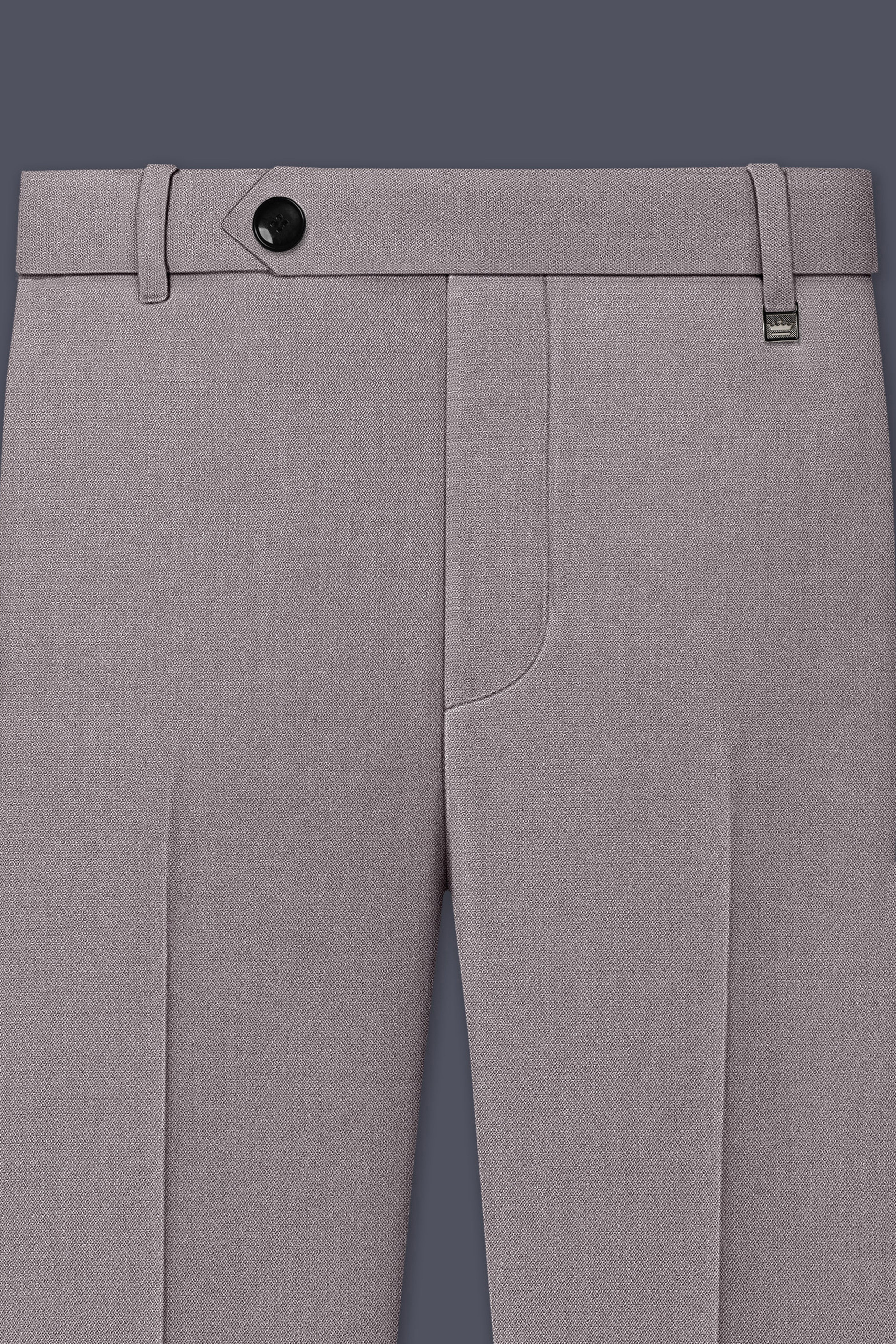 Helix-Fossil Gray Diamond Textured Wool Rich Slight Stretch Single Breasted Suit