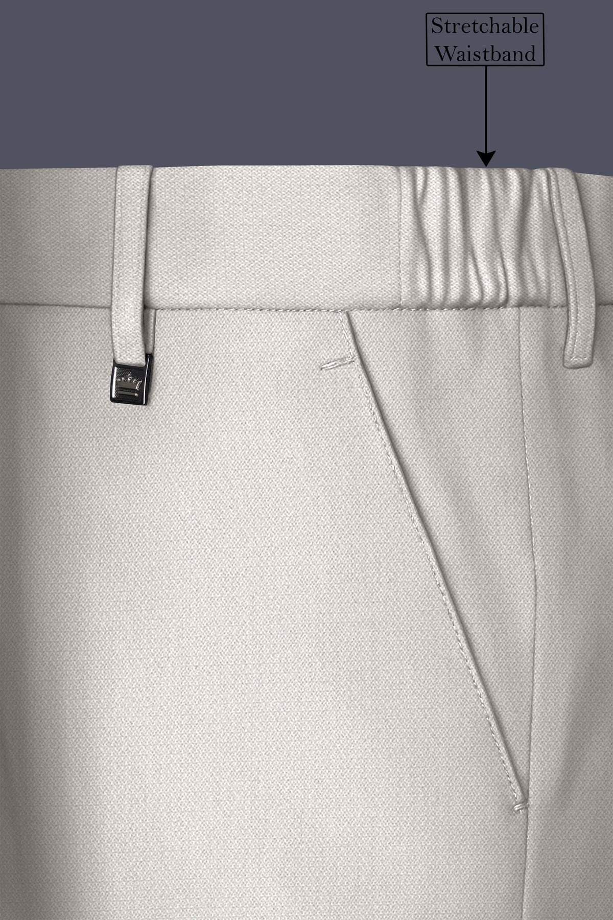 Helix-Fossil Gray Diamond Textured Wool Rich Slight Stretch Single Breasted Suit