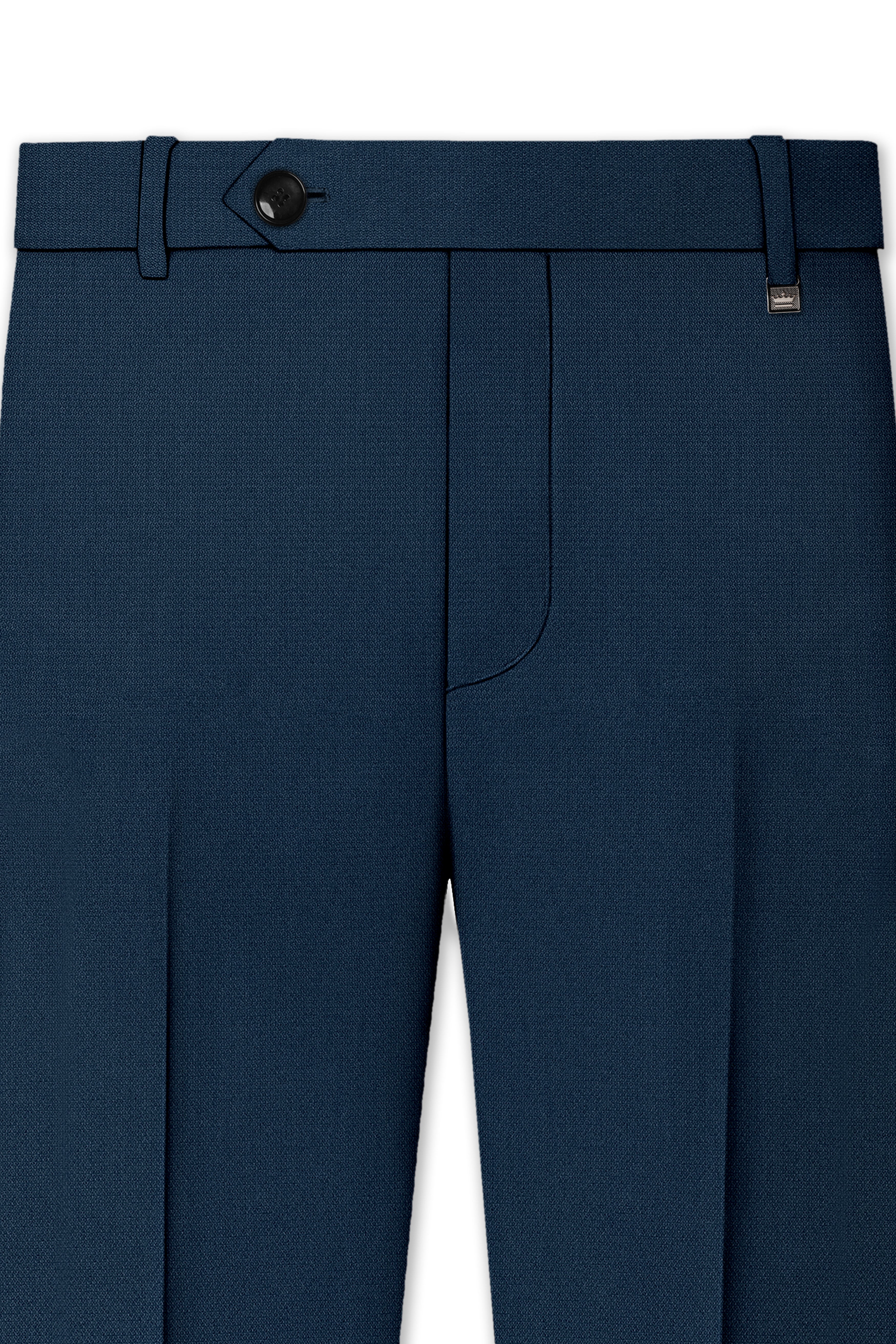 Noctis-Cinder Blue Diamond Textured Wool Rich Slight Stretch Single Breasted Suit