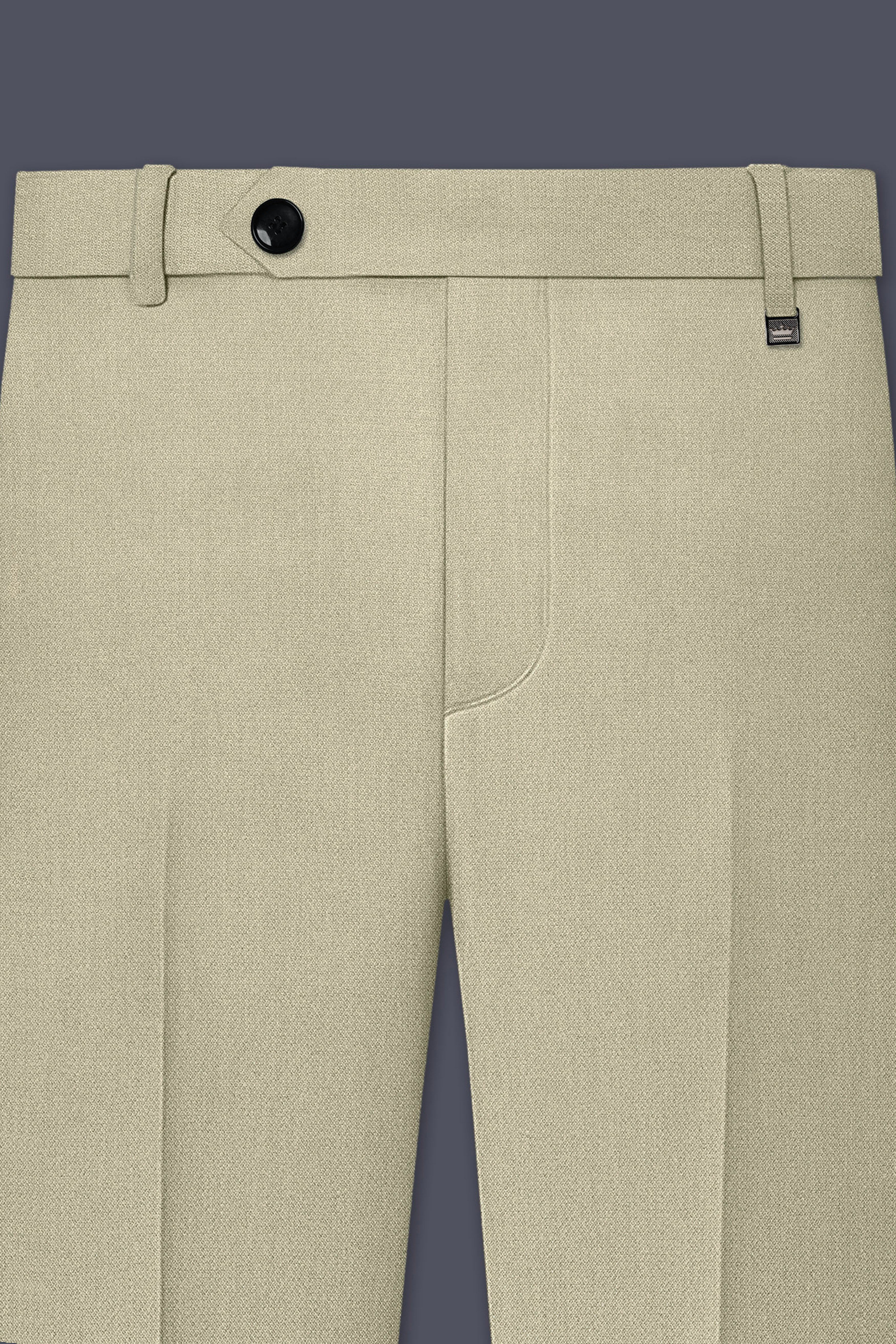 Cedar-Tallow Green Diamond Textured Wool Rich Slight Stretch Single Breasted Suit