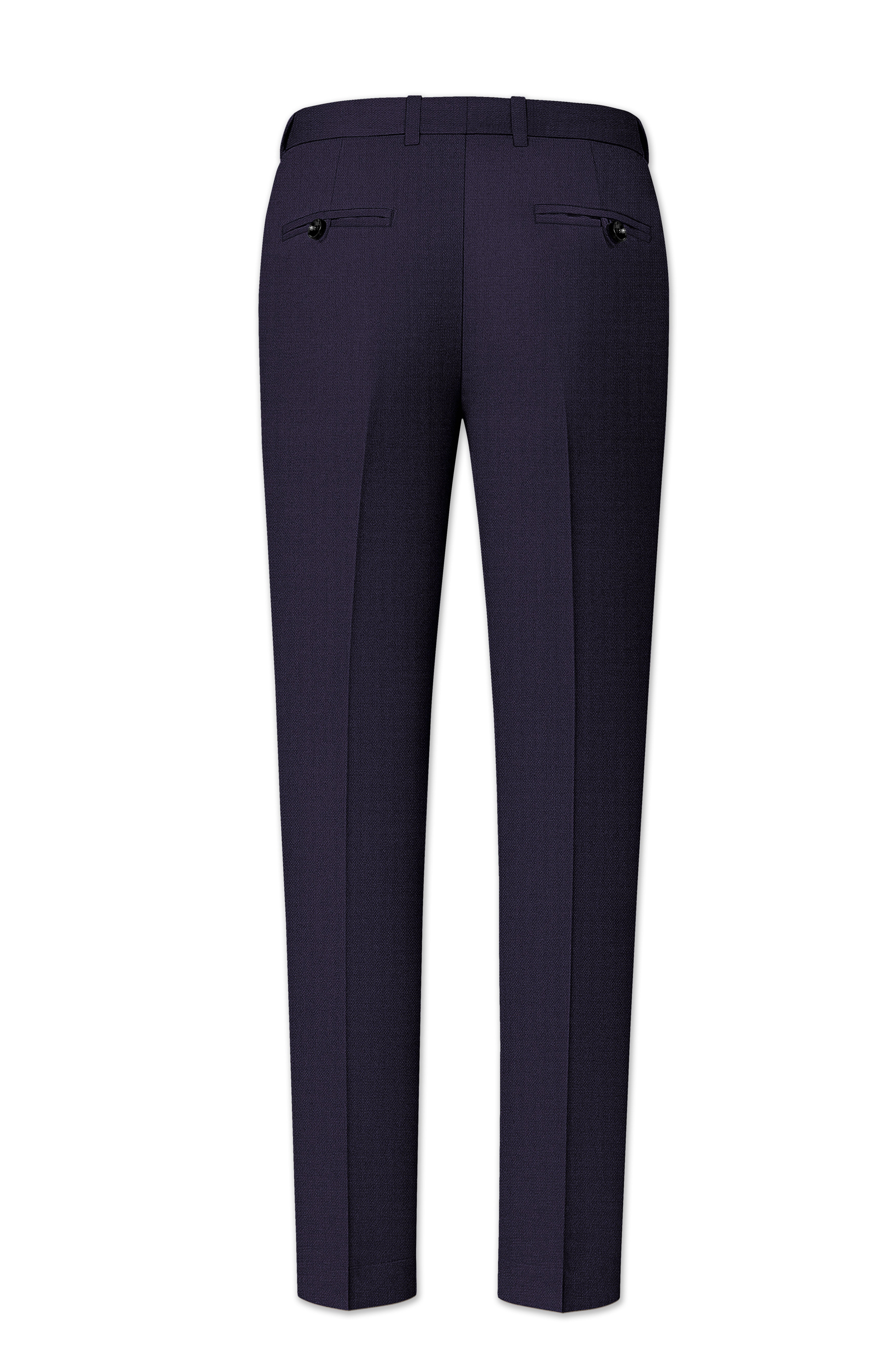 Vesper-Bastille Purple Diamond Textured Wool Rich Slight Stretch Single Breasted Suit